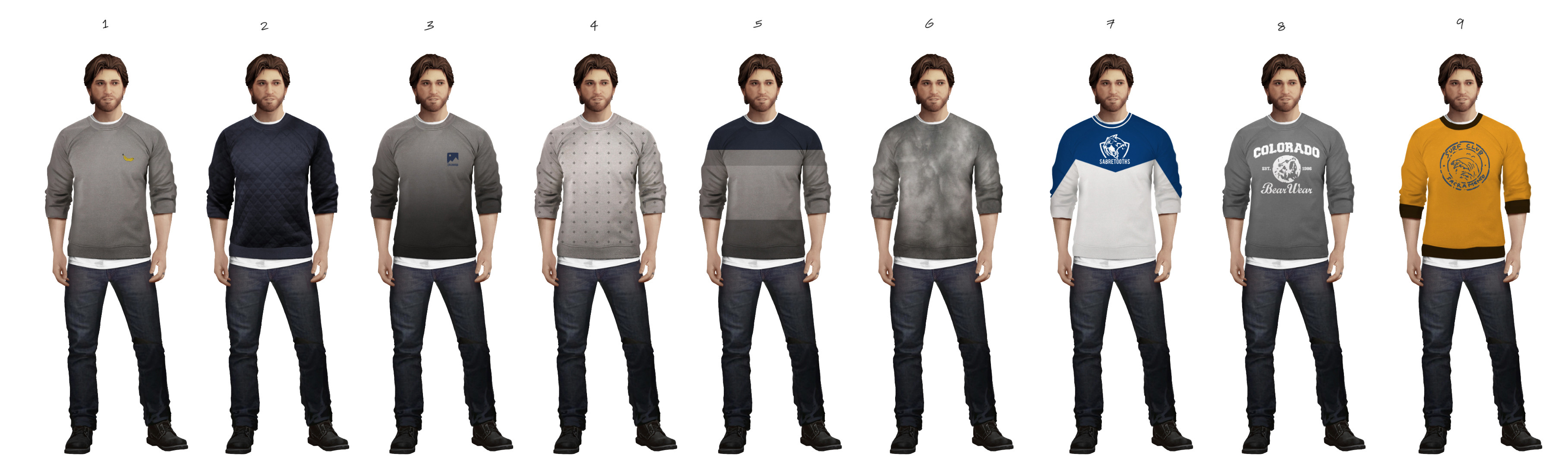 Chapter 6 - Ryan Outfit Options