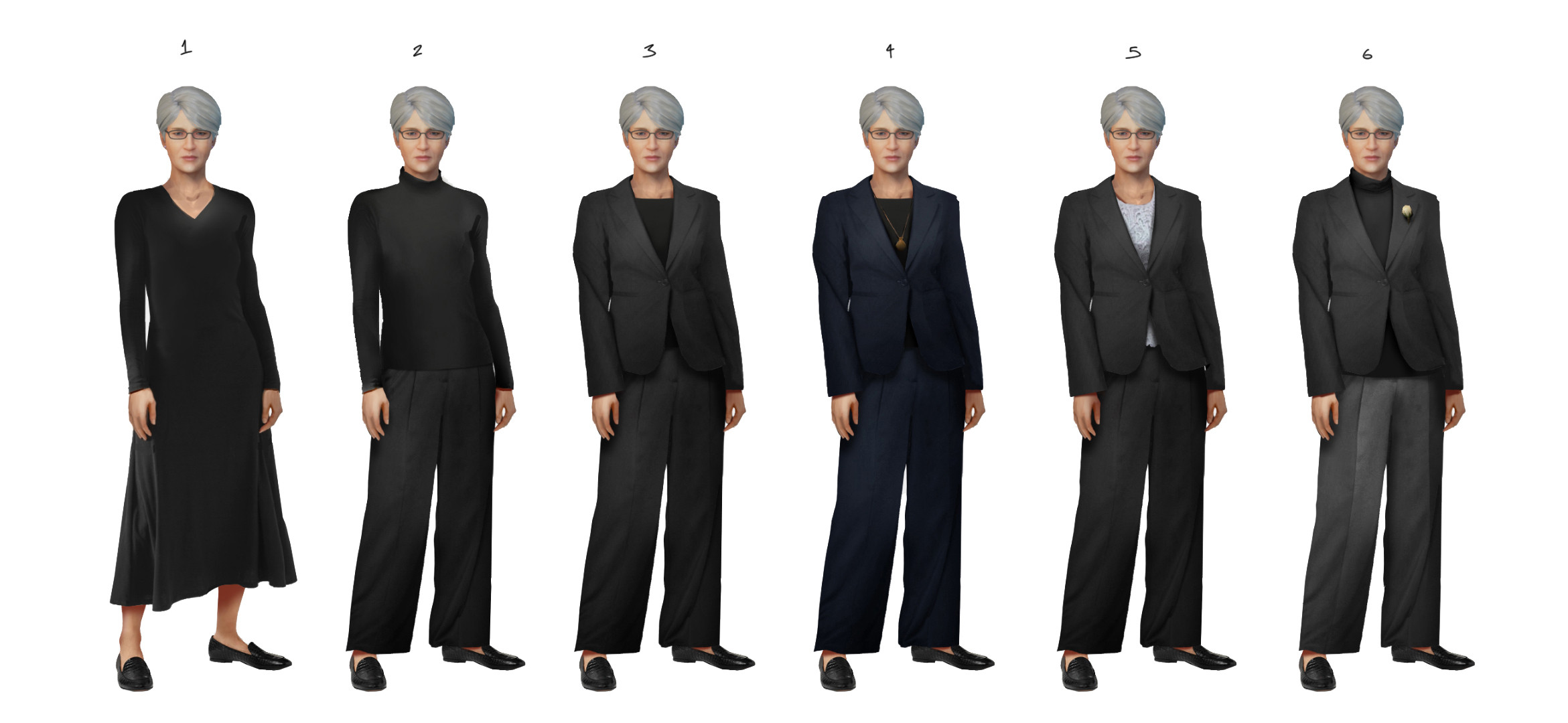 Chapter 2 - Eleanor Wake Outfit Options