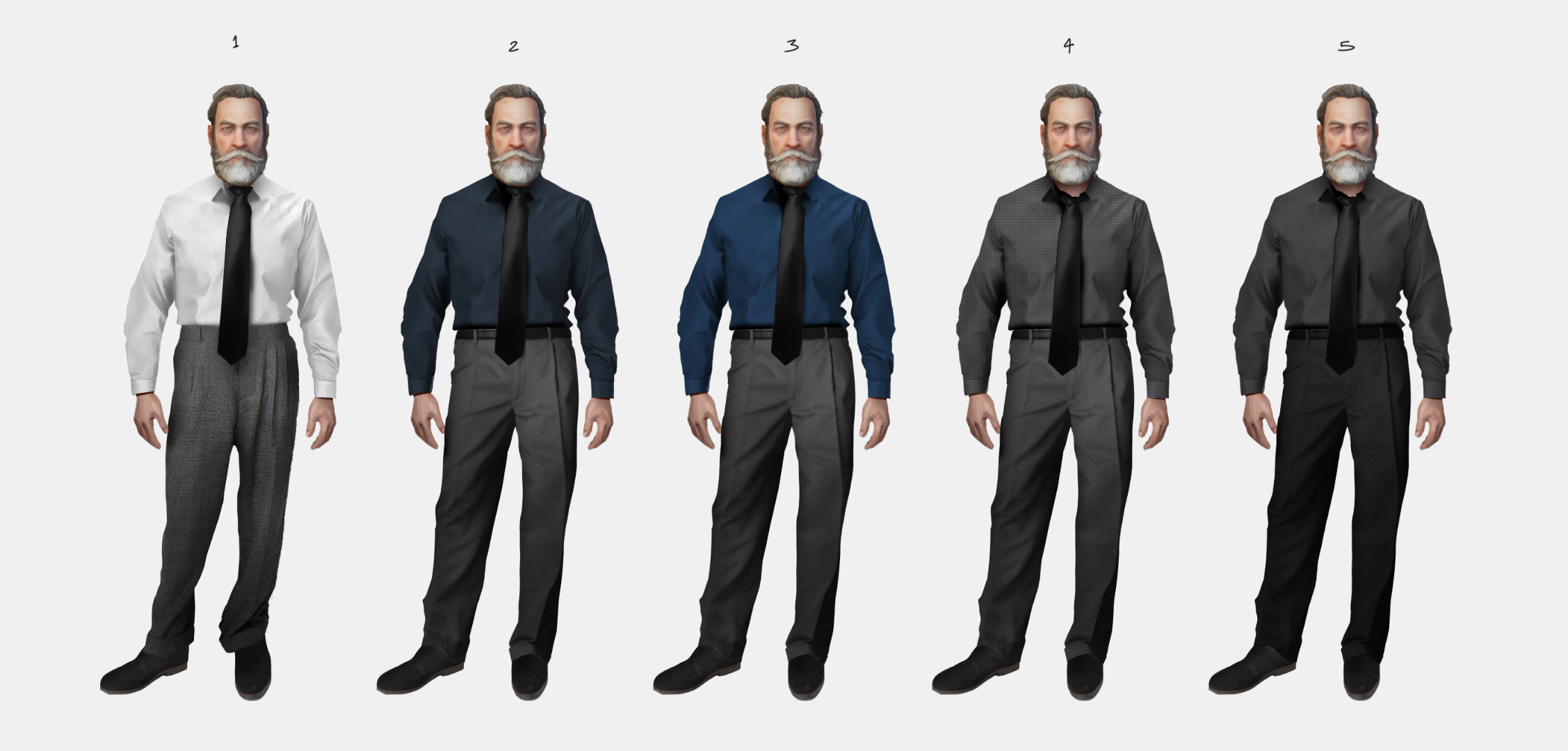 Chapter 2 - Jed Wake Outfit Options