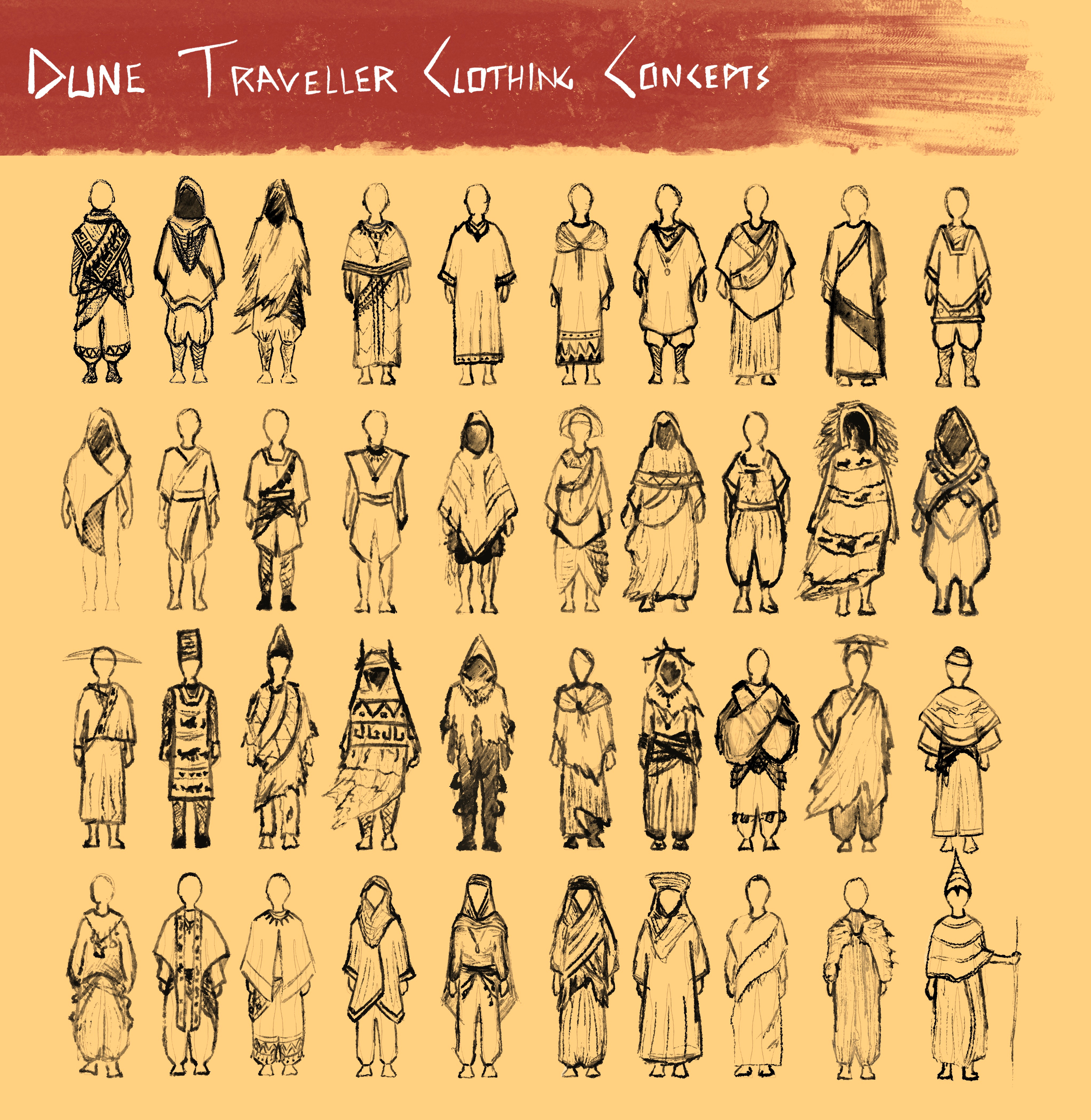 Initial Clothing Sketching
