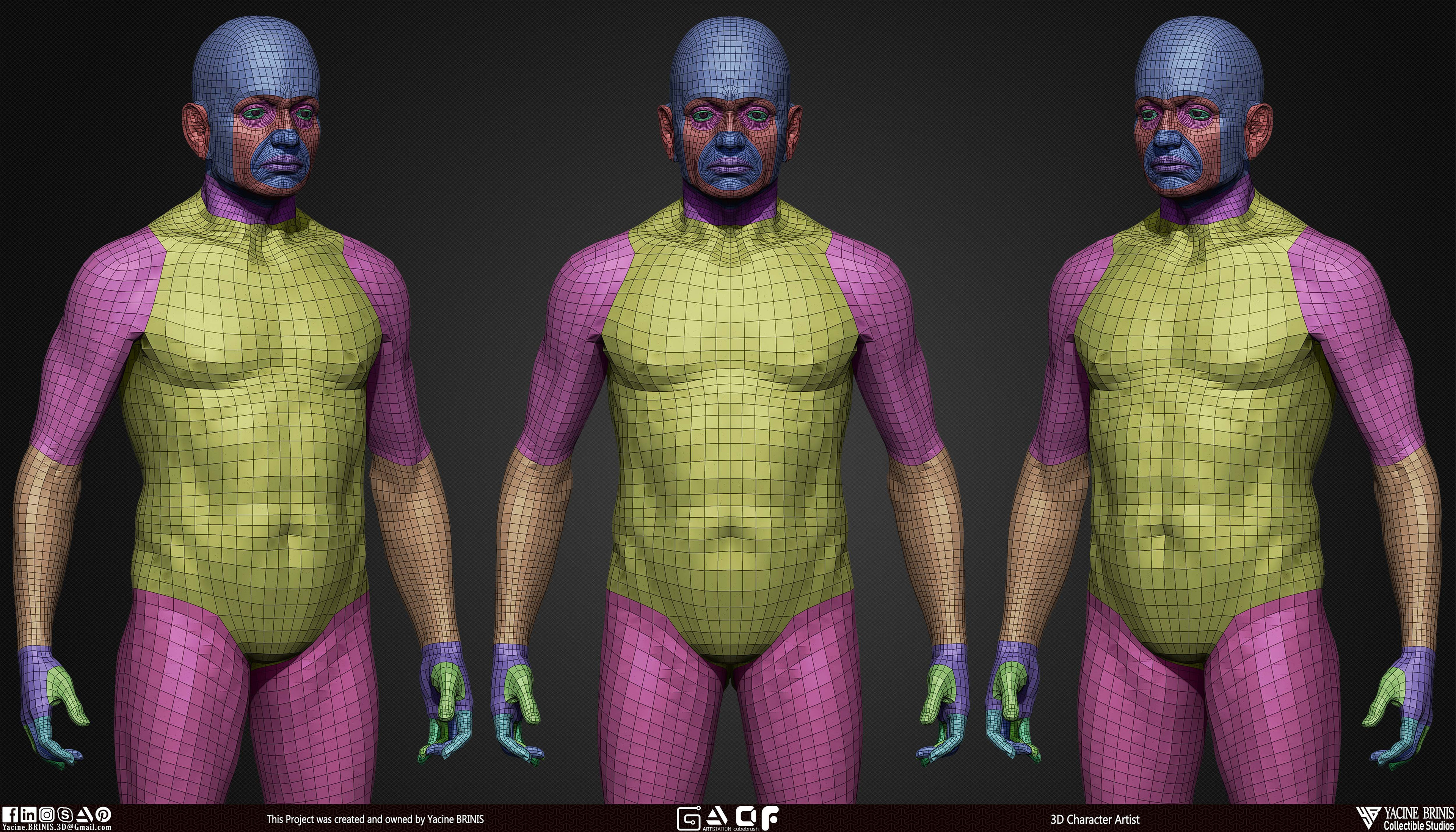 Old Man Basemesh 3D Model By Yacine BRINIS Anatomy Set 010