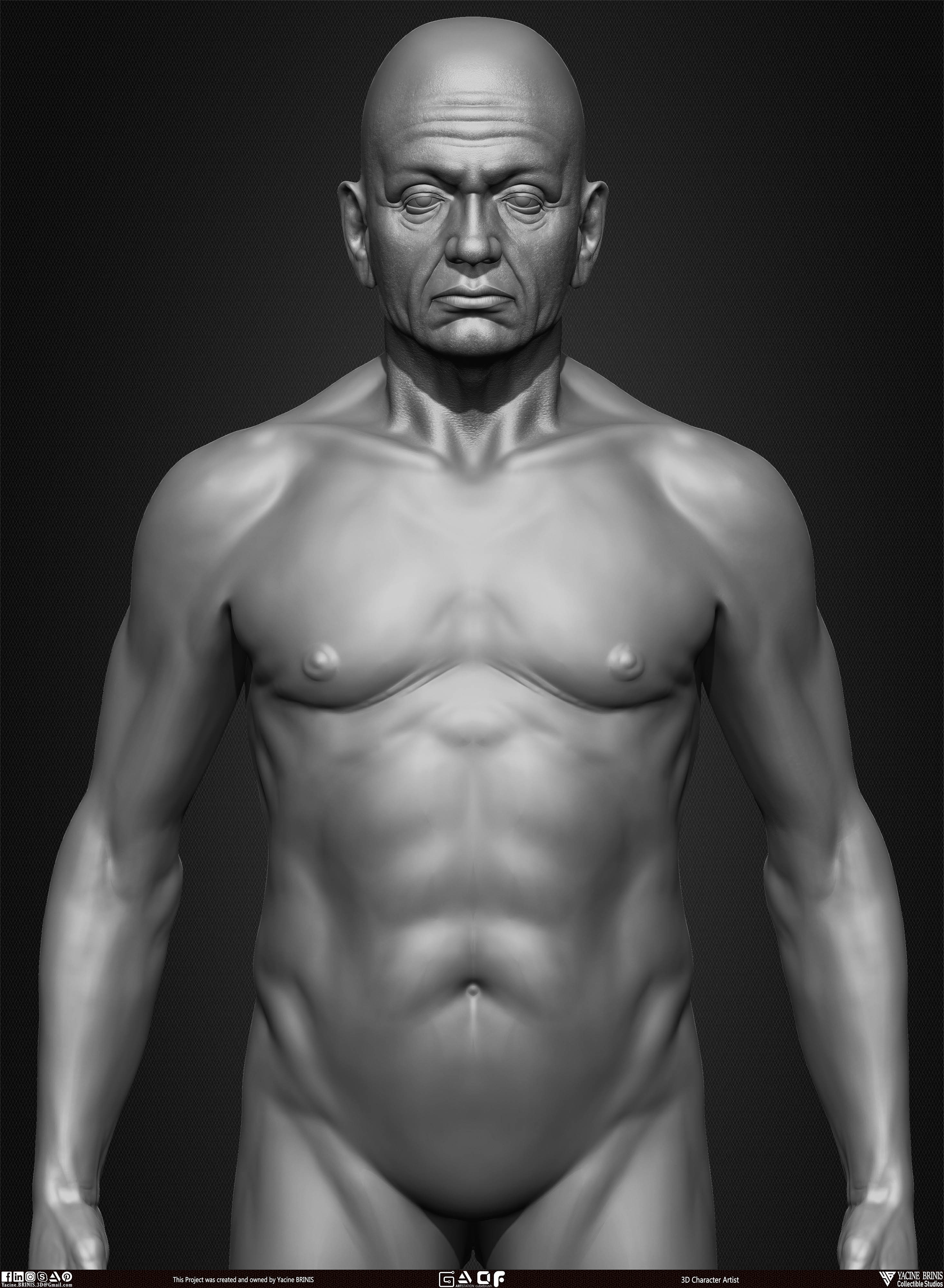 Old Man Basemesh 3D Model By Yacine BRINIS Anatomy Set 015