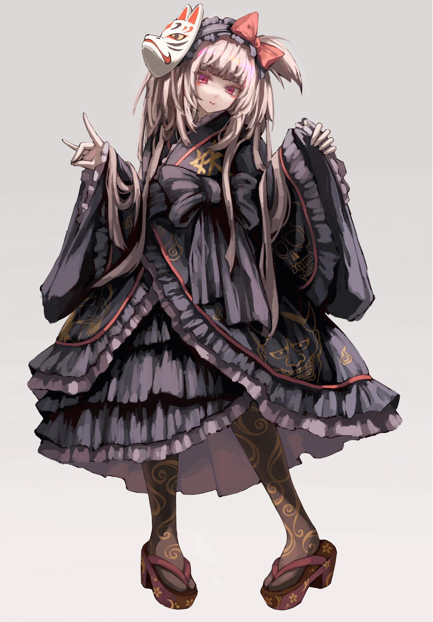 Cute Dark Gothic Lolita Dragon Anime Girl Art Wall Digital - Etsy