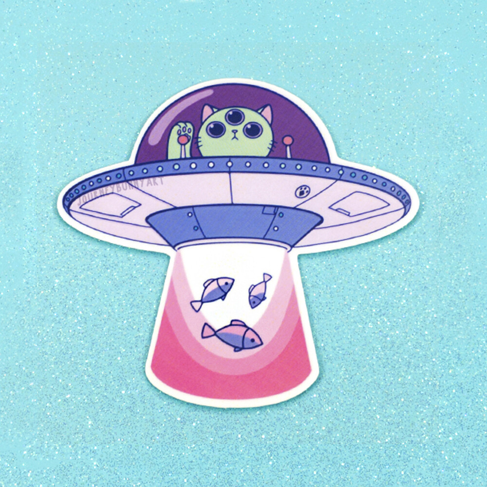 ArtStation - UFO Cat Vinyl Sticker