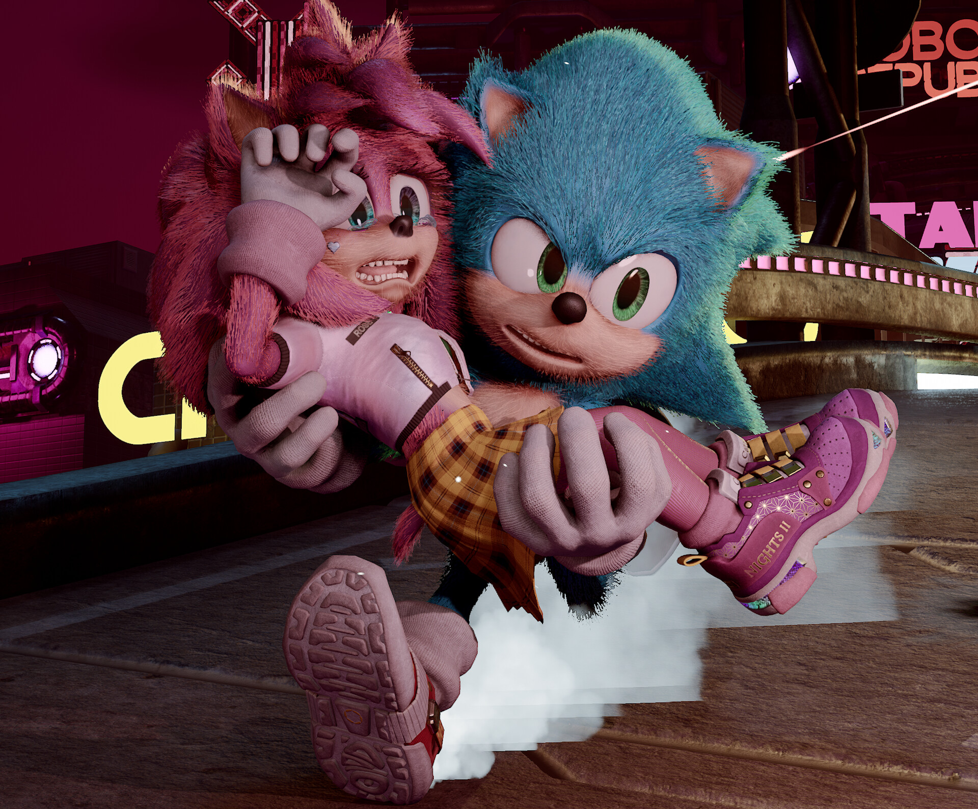 SONIC 3 HYPE — Amy rose in sonic movie 3 design by me