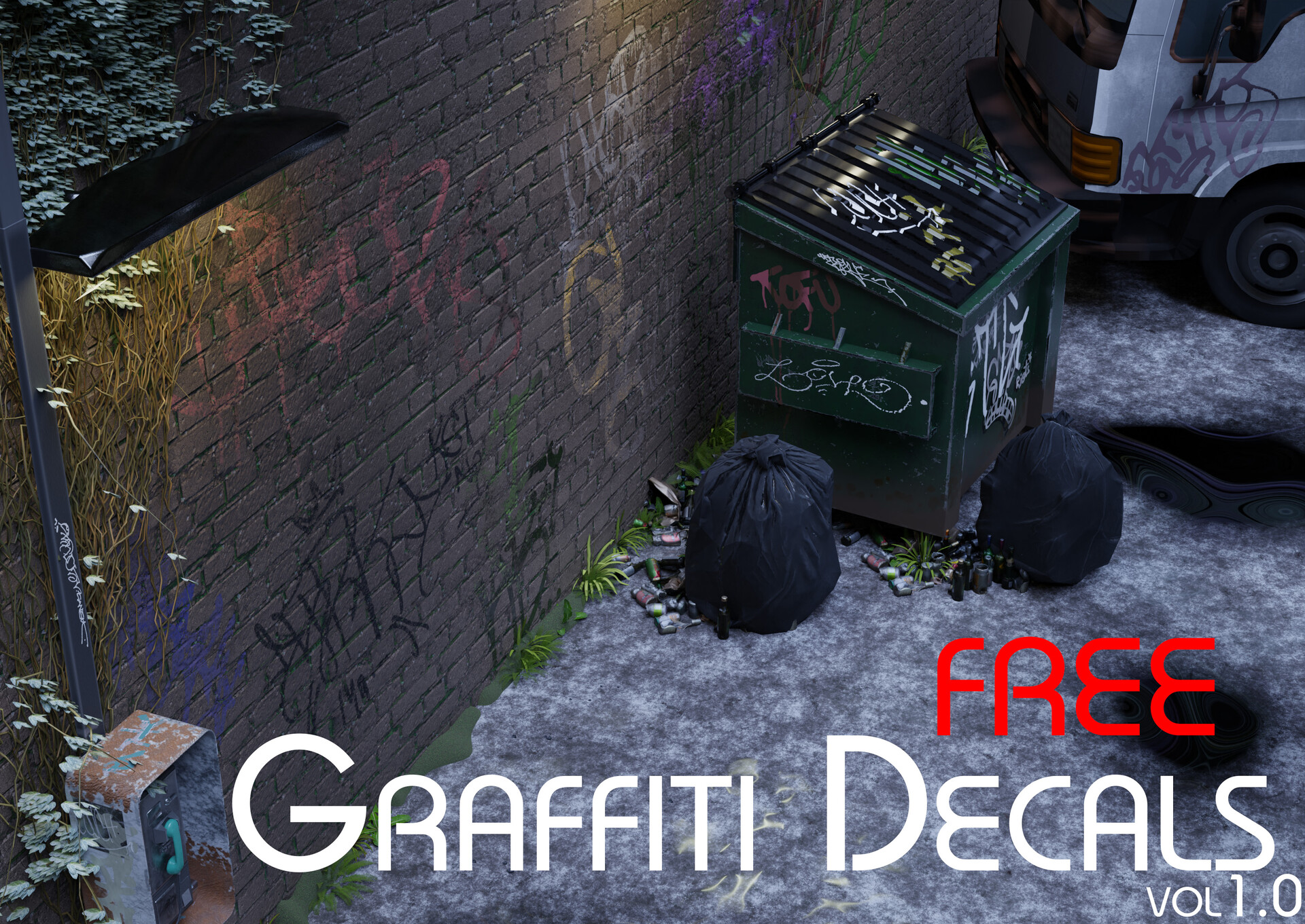 ArtStation Graffiti Decals vol.1 FREE