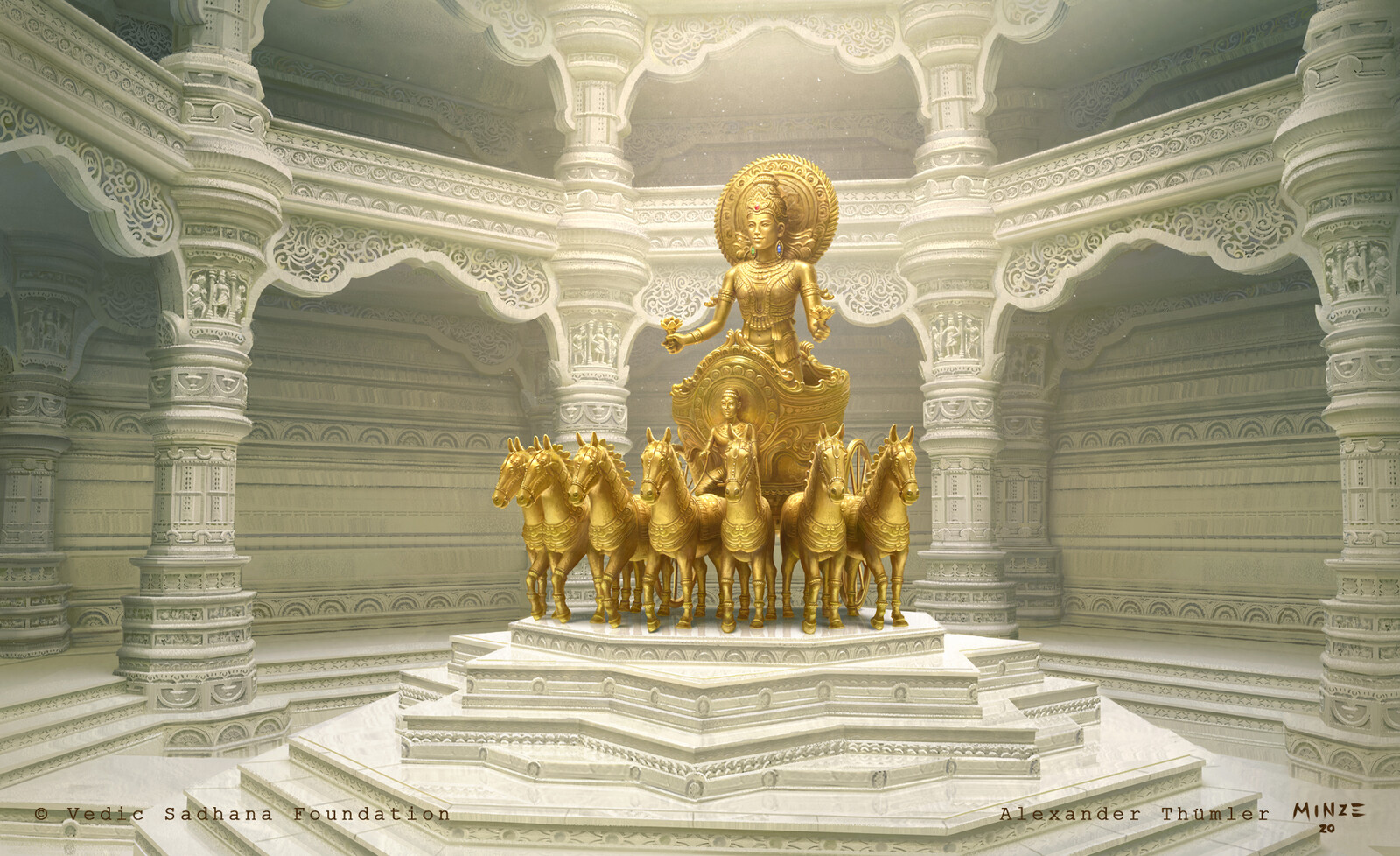 Final Temple Interior Illustration