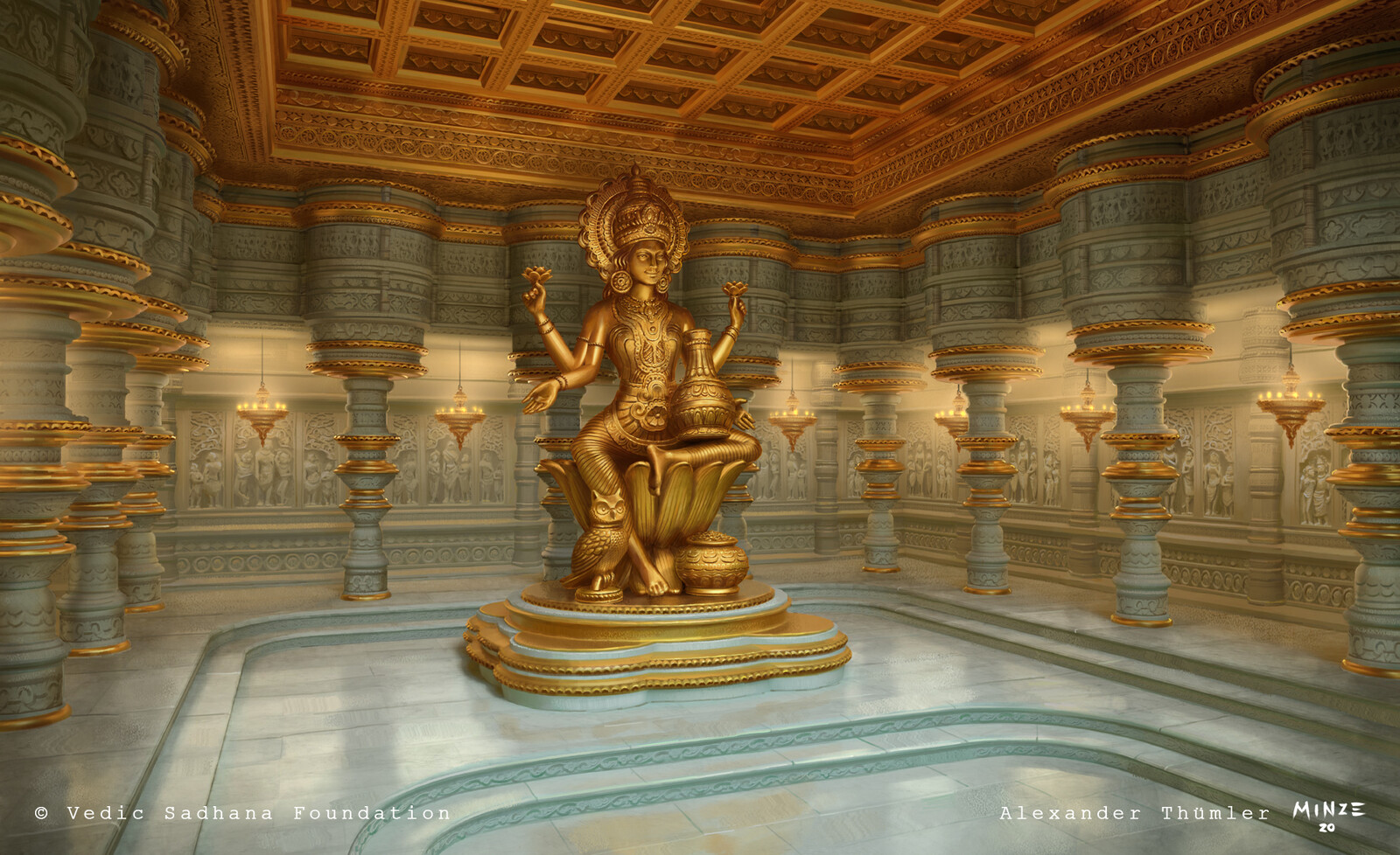 Final Temple Interior Illustration