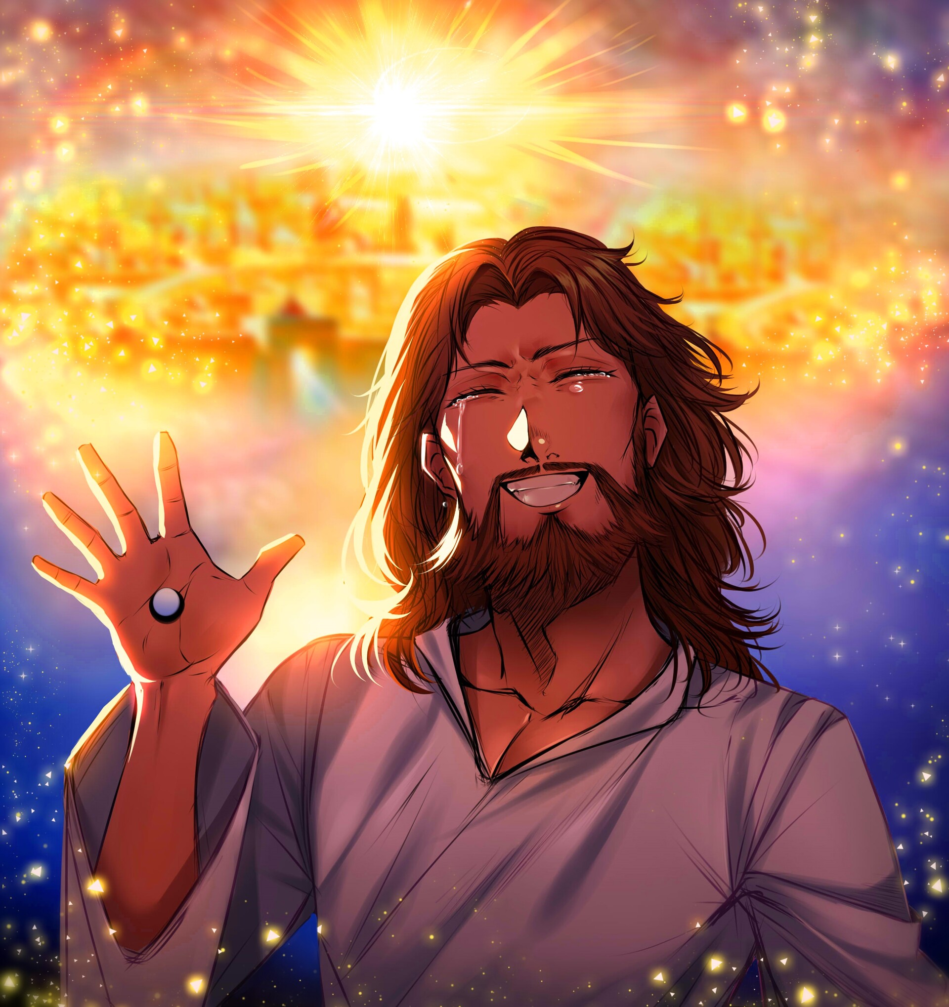 Jesus as an anime girl  rweirddalle