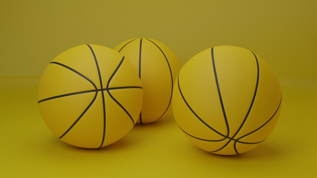 ArtStation 3D basketball modeling