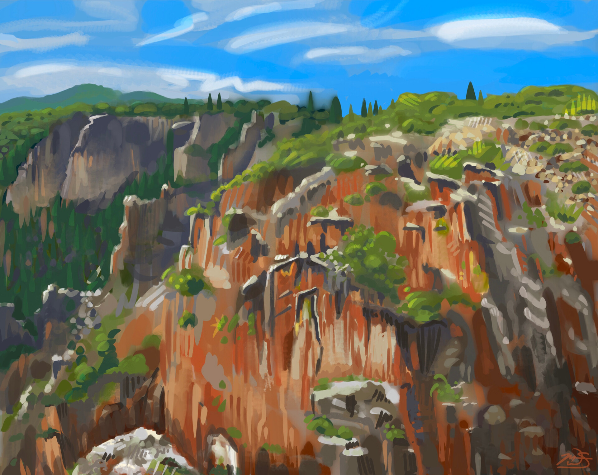 ArtStation - Red Rock Wall