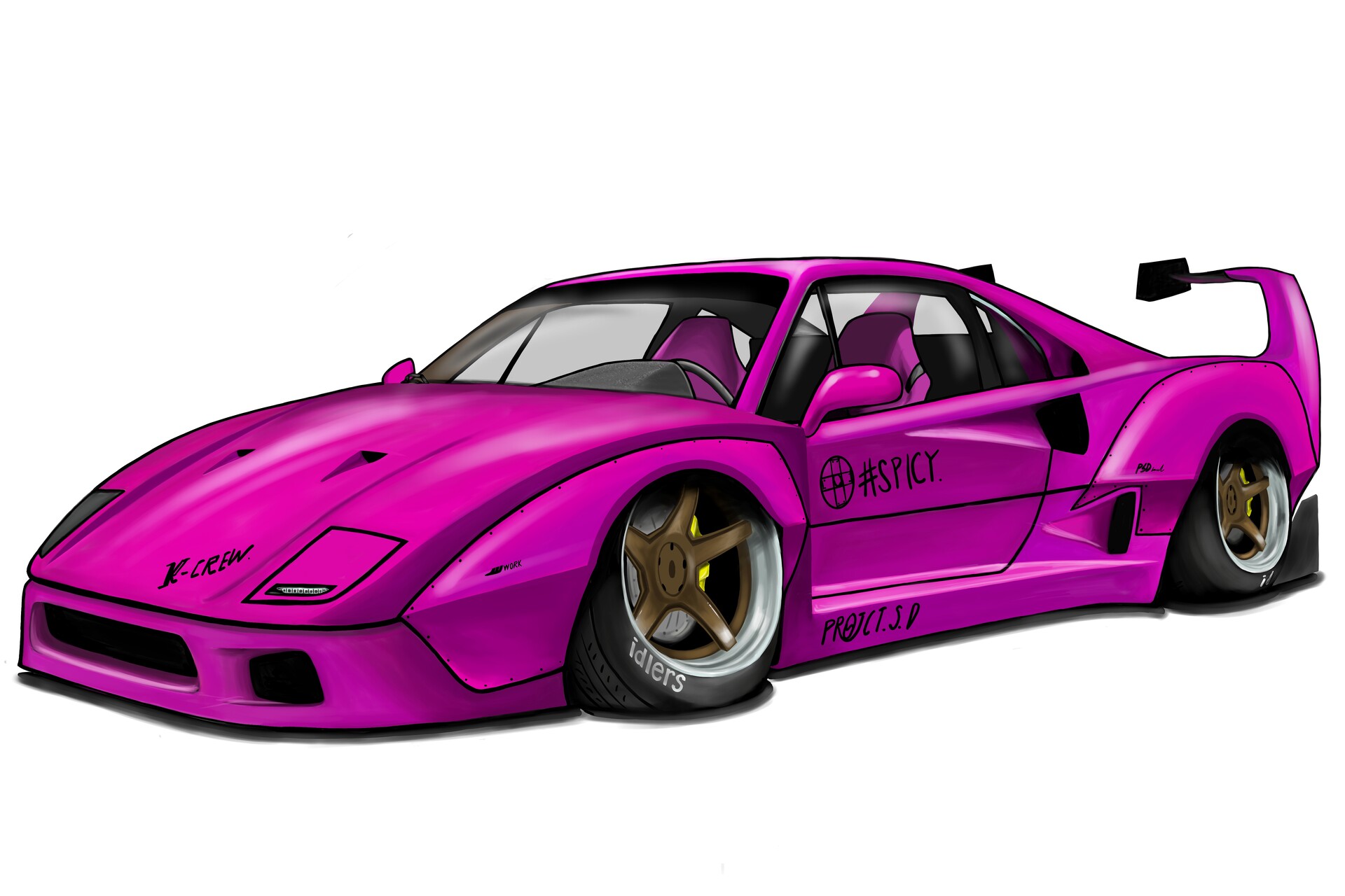 Artstation Ferrari F40 Wide Body Kit 56 Off 0172