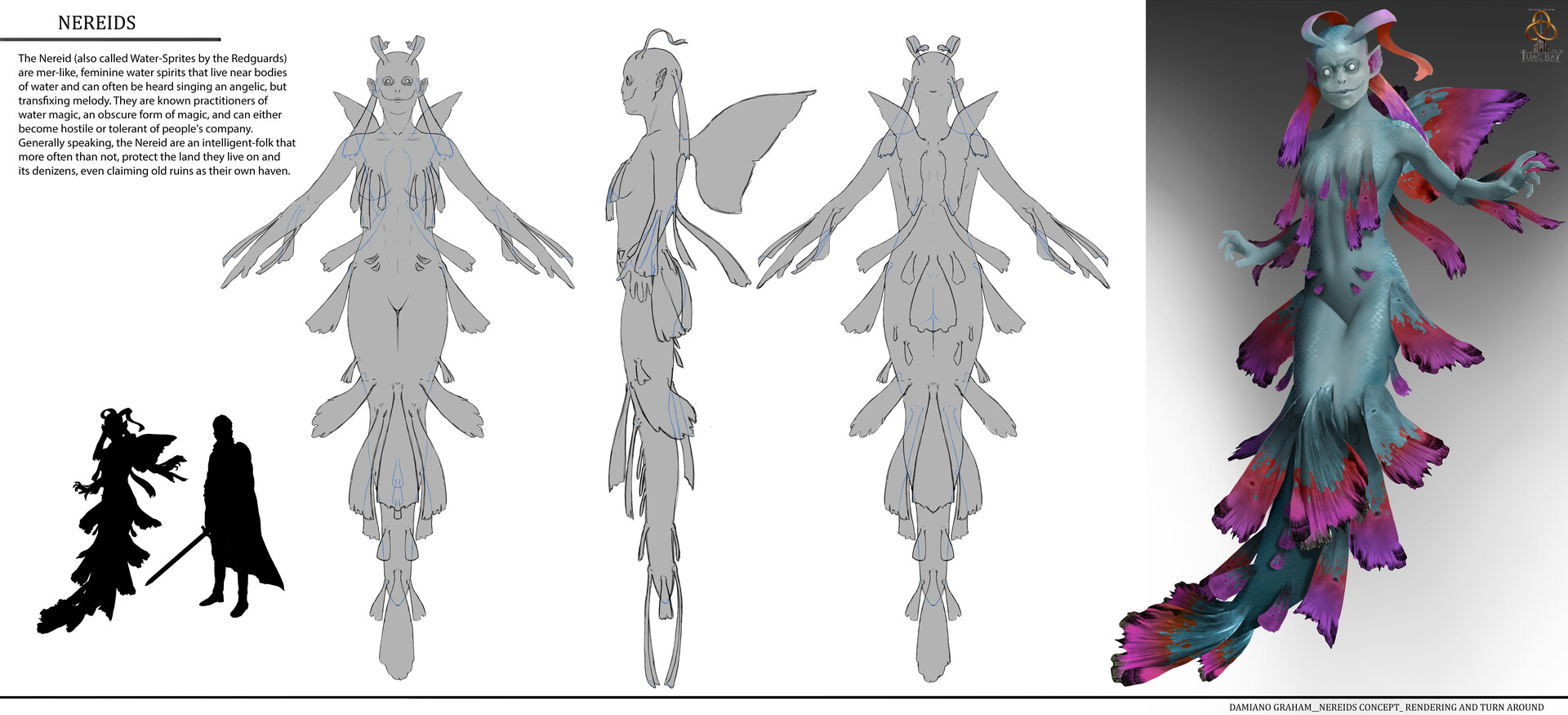 ArtStation Nereids design Creature design Beyond Skyrim