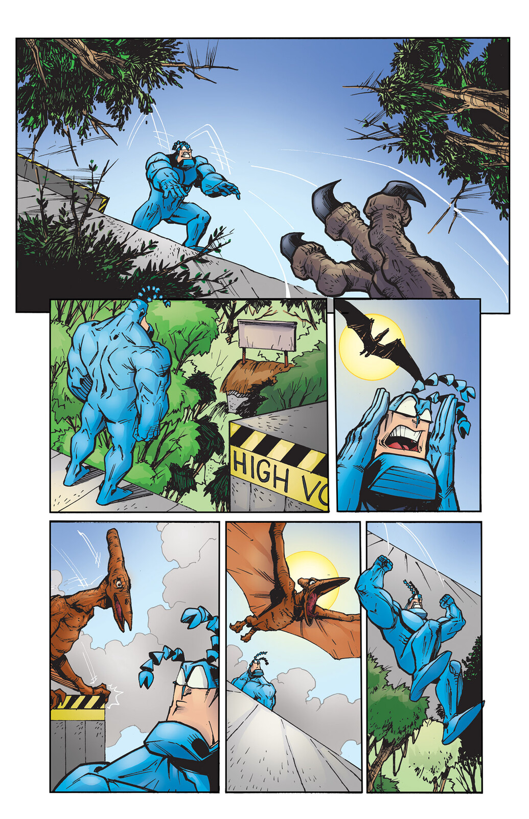 In Borneo Reborn Page 2 by Ian Chase Nichols
The Tick is Copyright © Ben Edlund, All other characters are Copyright © New England Comics