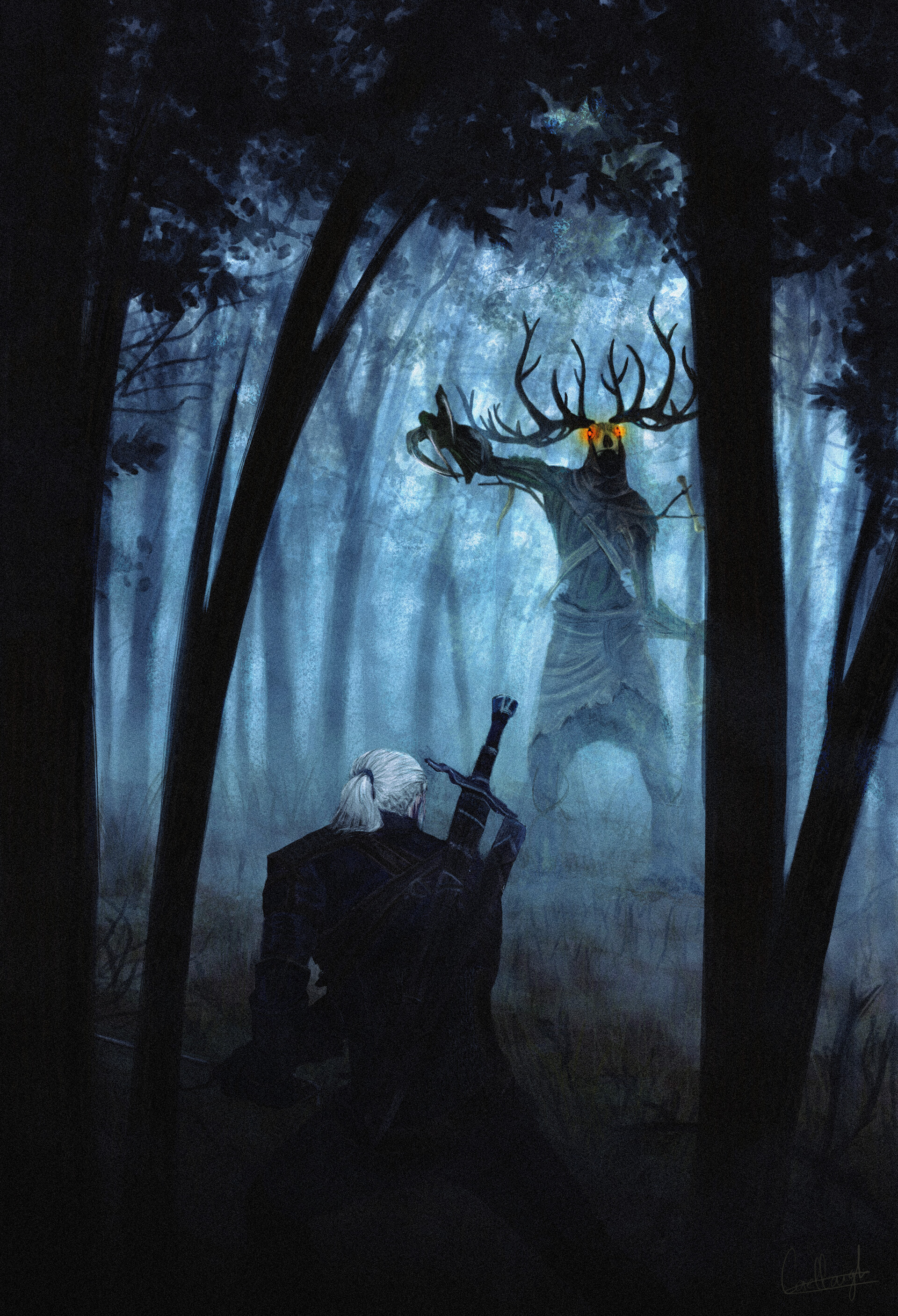 artstation-in-the-heart-of-the-woods-the-witcher