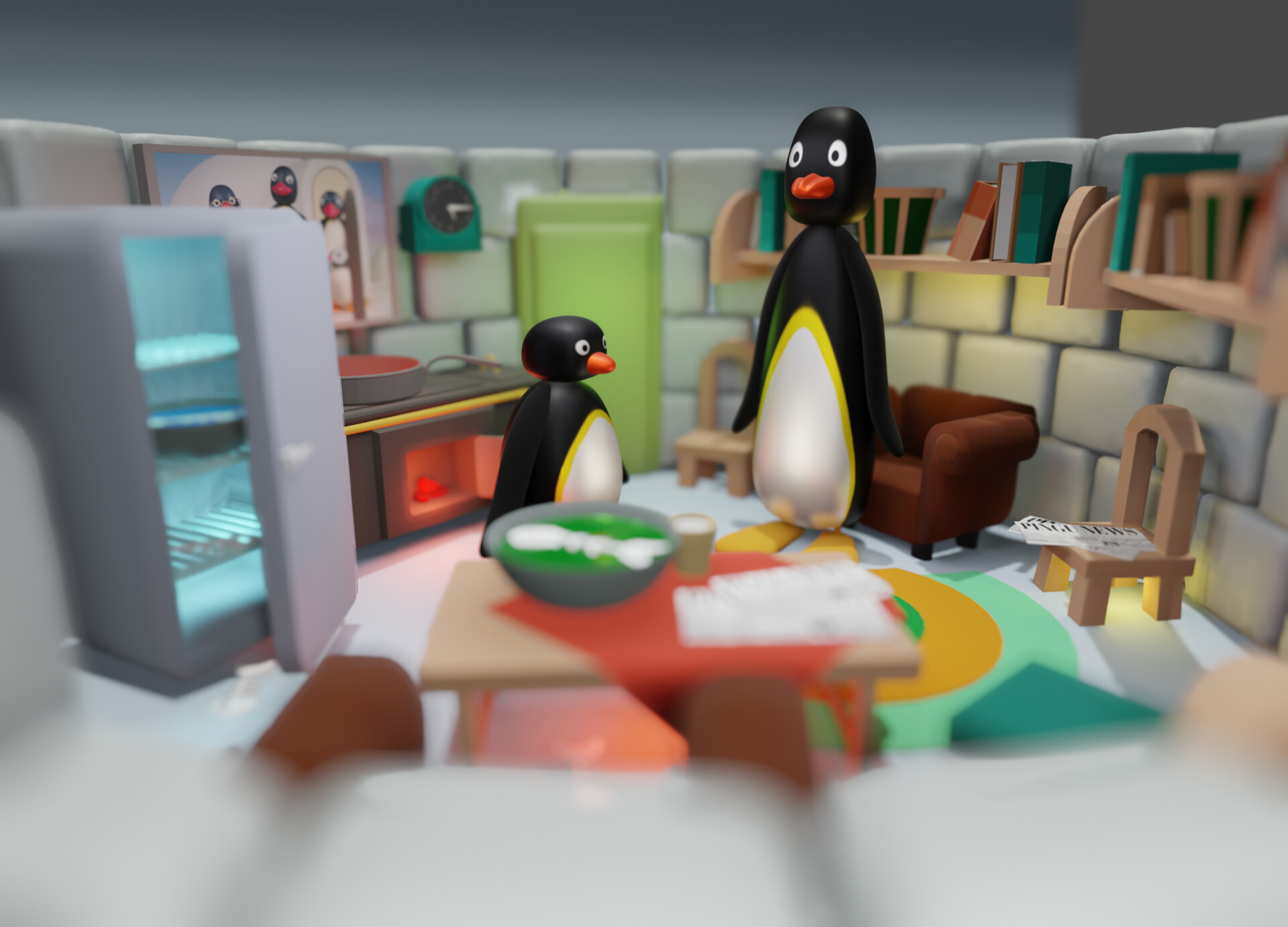 Artstation Pingu 3d Project In Blender