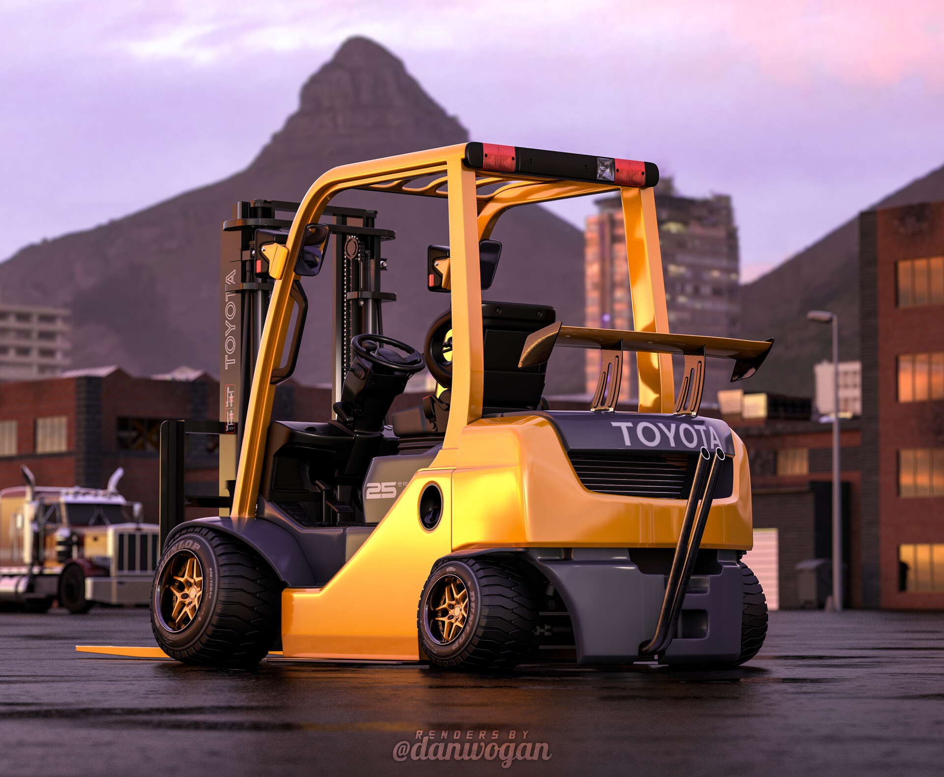 Daniel Wogan Stanced Toyota Forklift 3D Render