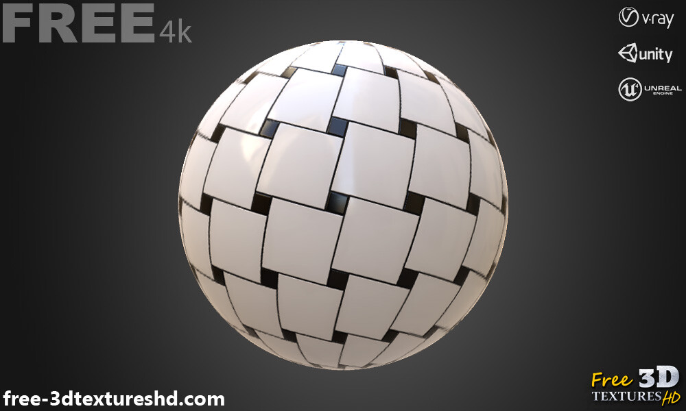 PBR Textures Free Download - Ceramic Black White Square Tile PBR ...