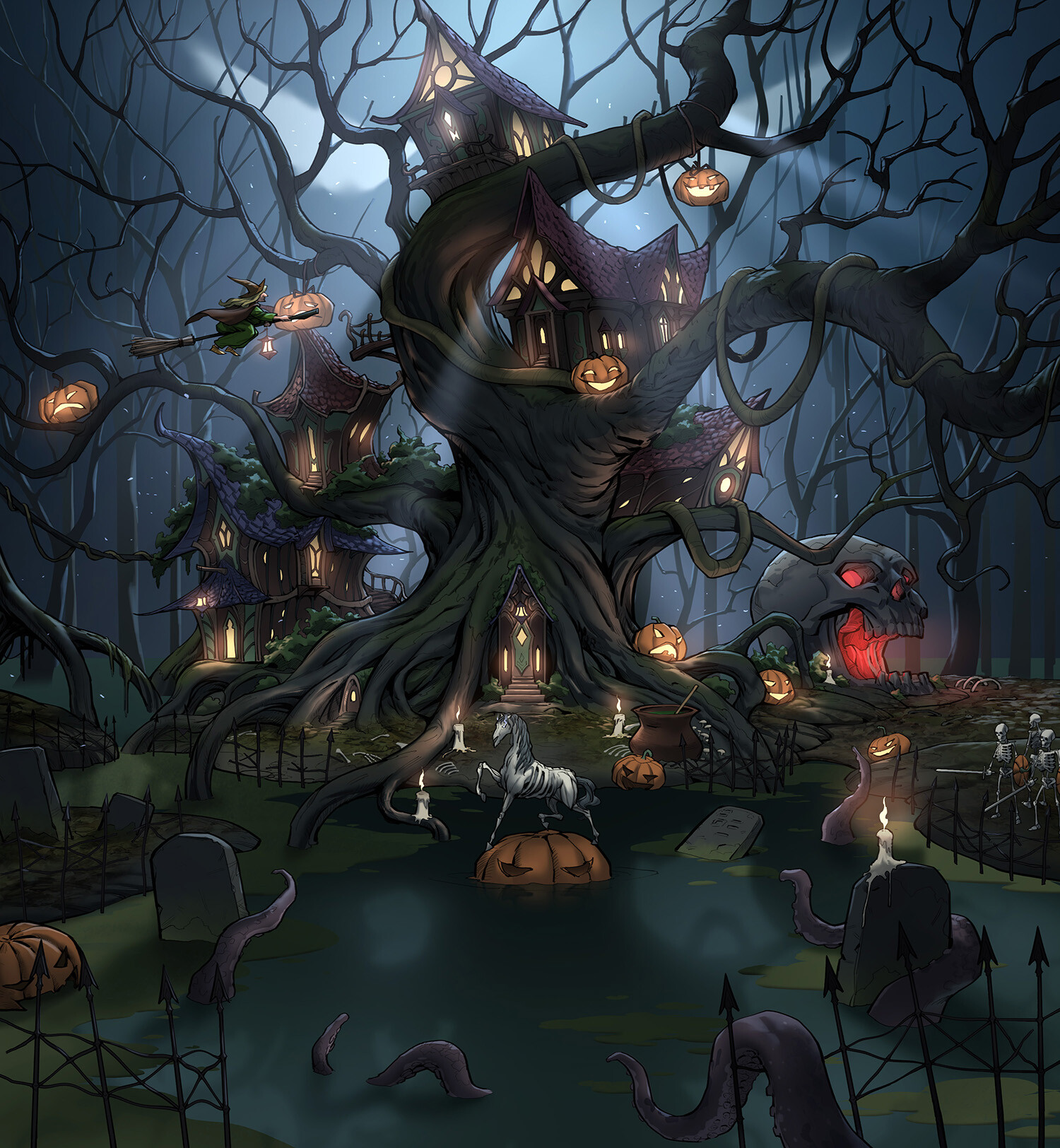 ArtStation - Halloween castle