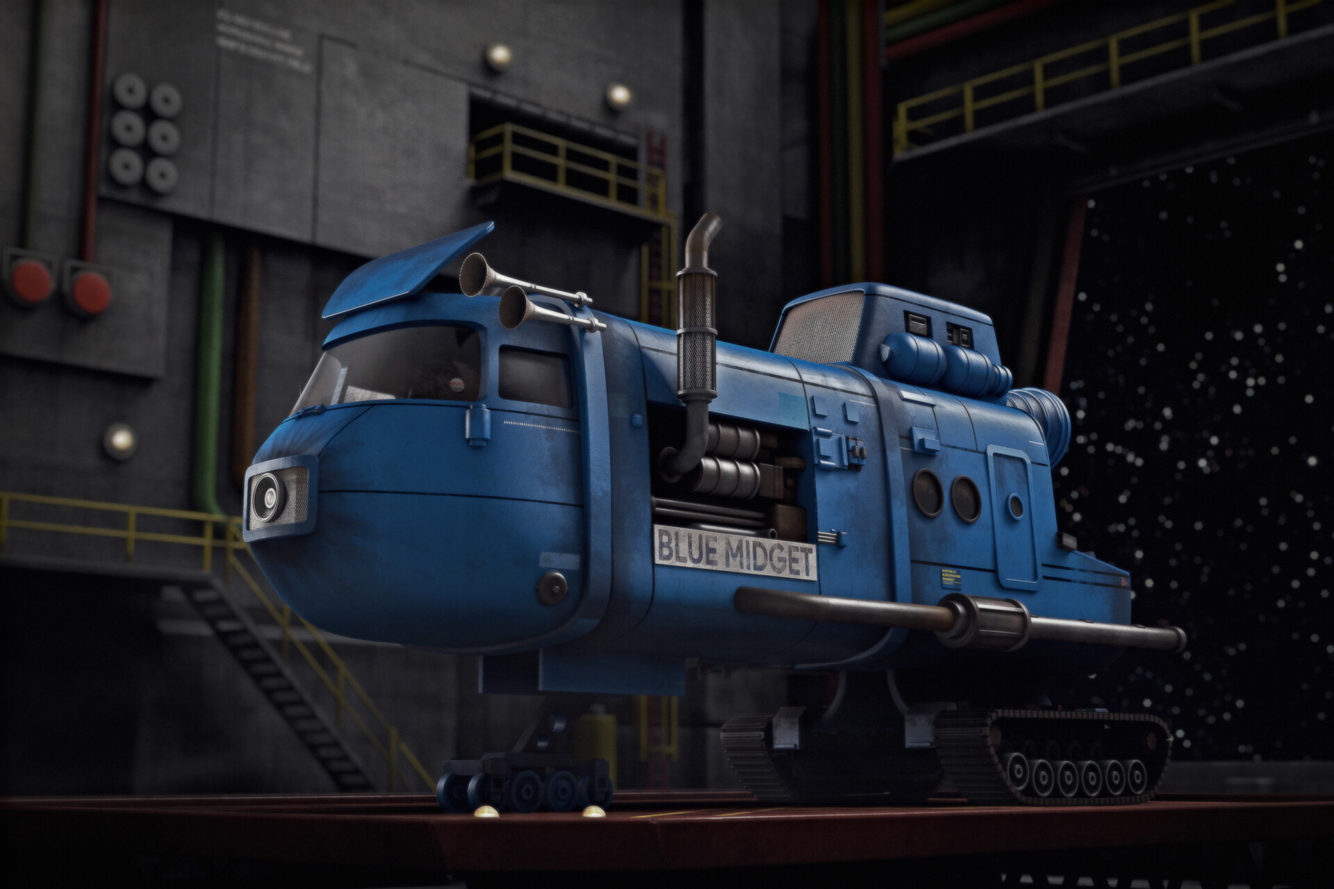 ArtStation - Red Dwarf: Blue Midget Hangar