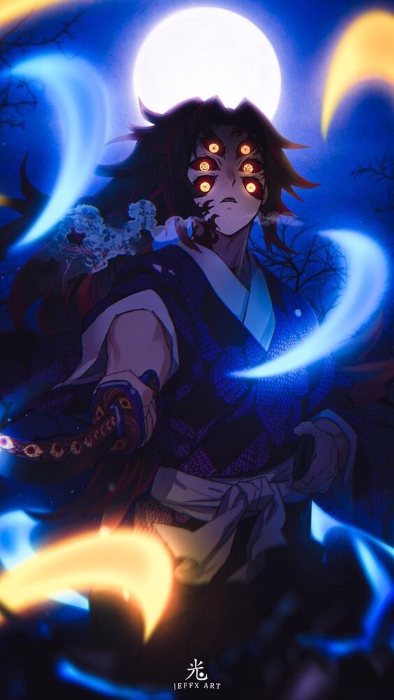 ArtStation - FA kimetsu no yaiba : Kokushibou 🌙🌝