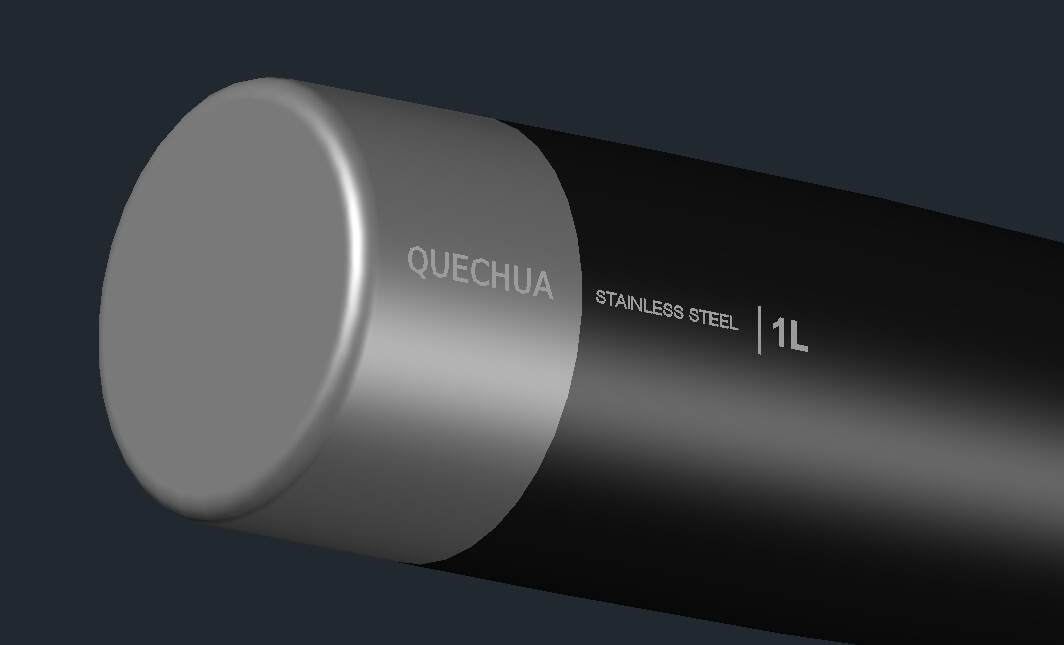 ArtStation - Quechua Water Bottle - AutoCAD 3D