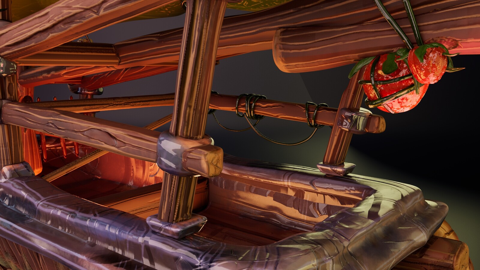 A close up of the wood. 