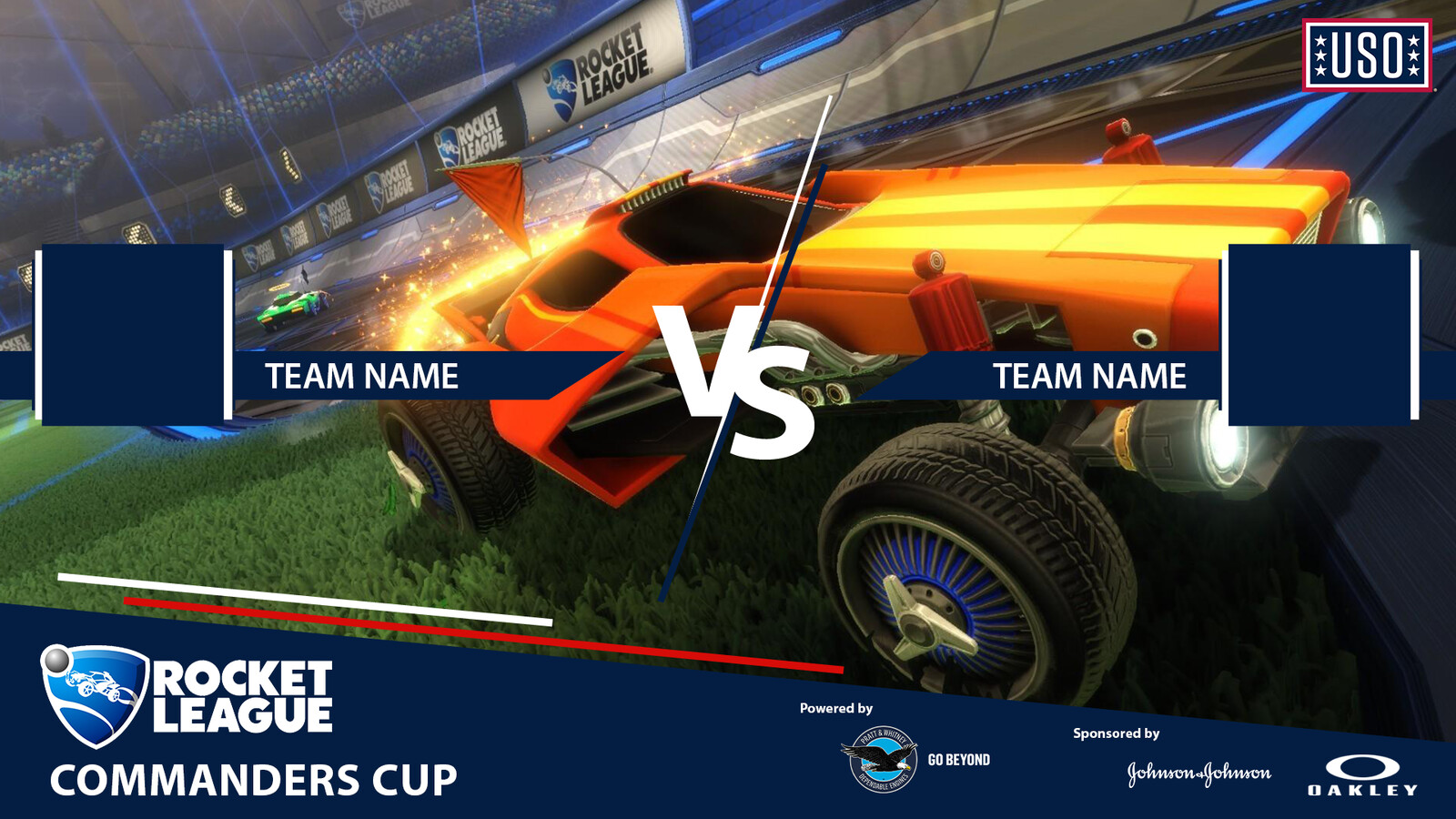 Broadcast Assets for the USO Commander's Cup - Rocket League and Call of Duty