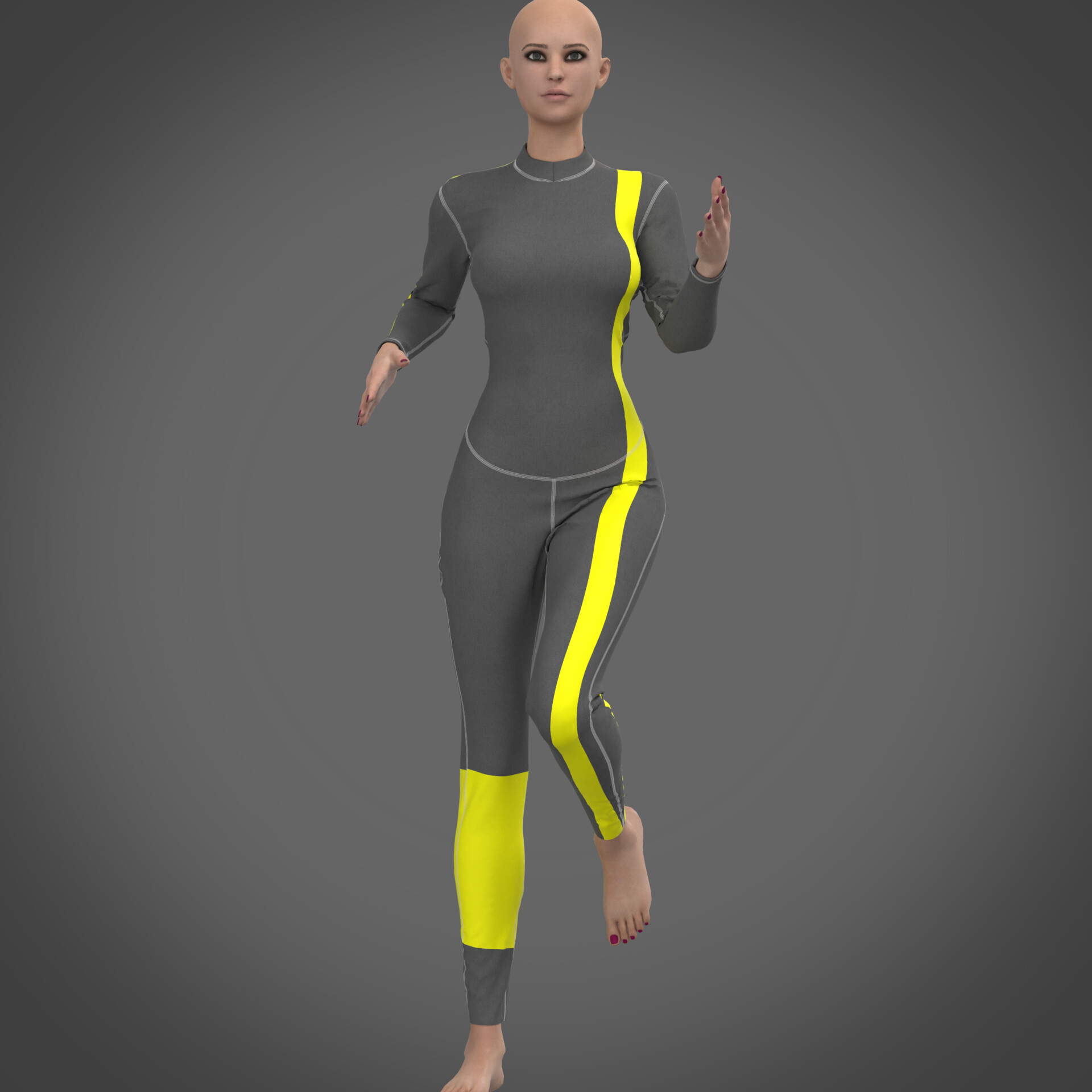 ArtStation Running Jumpsuit clo3d marvelous designer