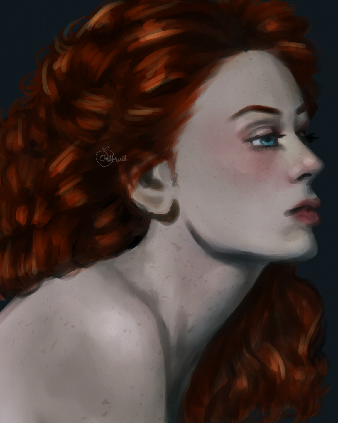 ArtStation - Red head ; A coloring study