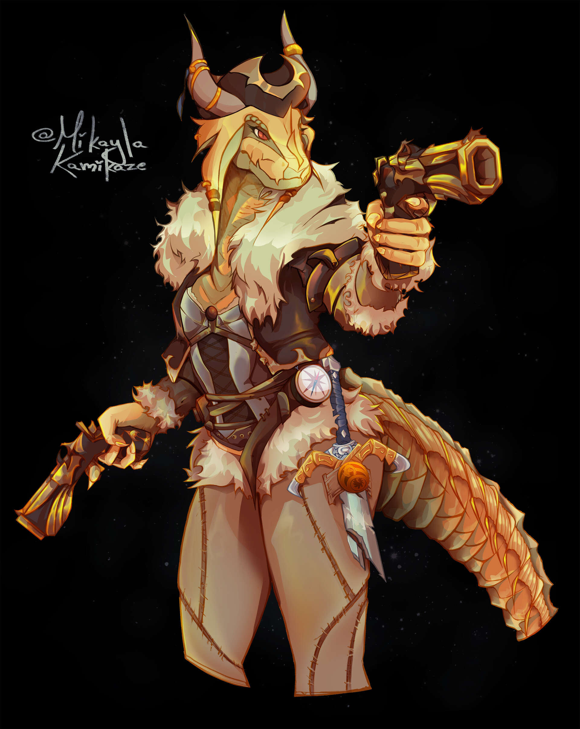 ArtStation Irdich Xyries Brass Dragonborn; Pirate Fathomless