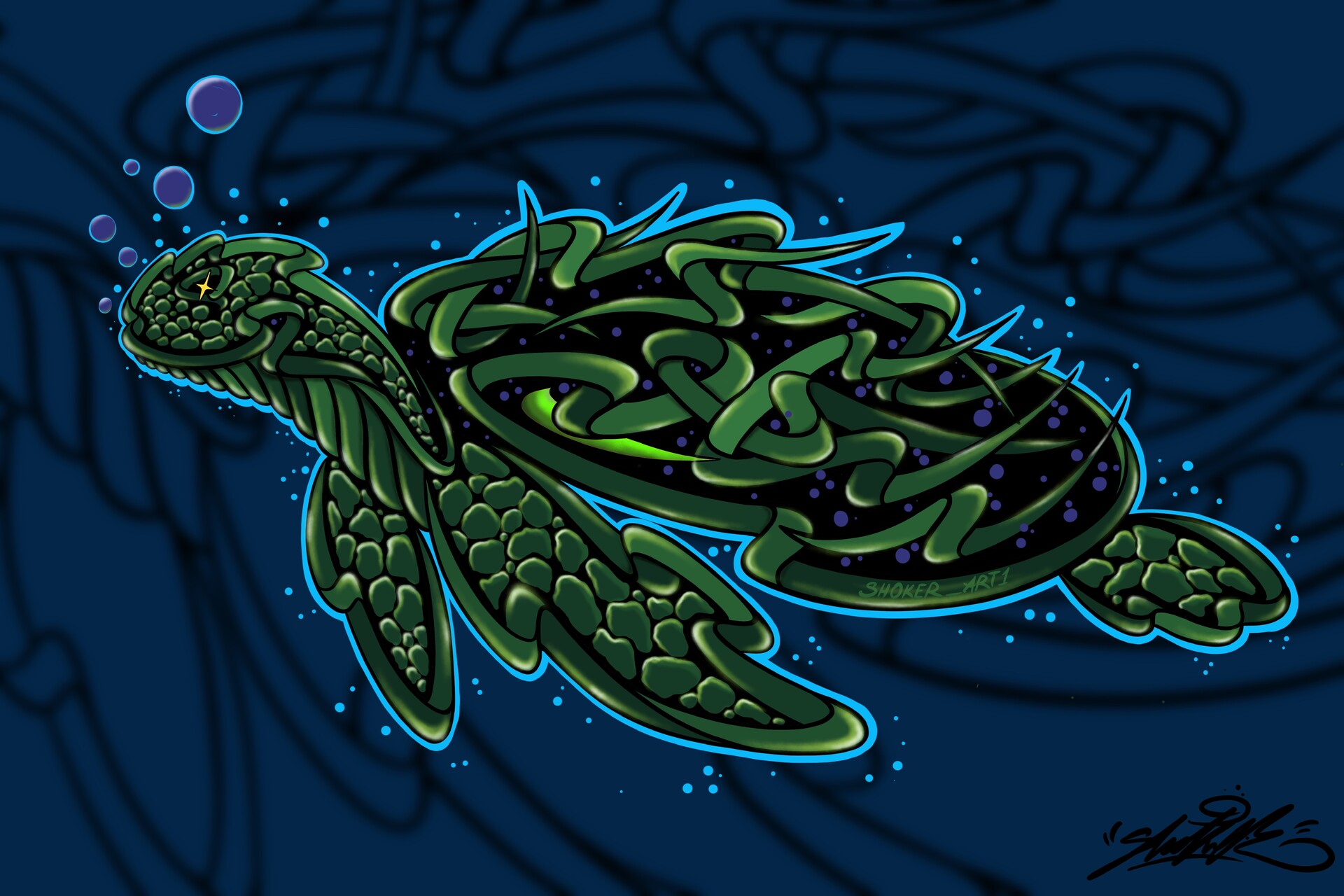 ArtStation Abstract Turtle Shoker Art1