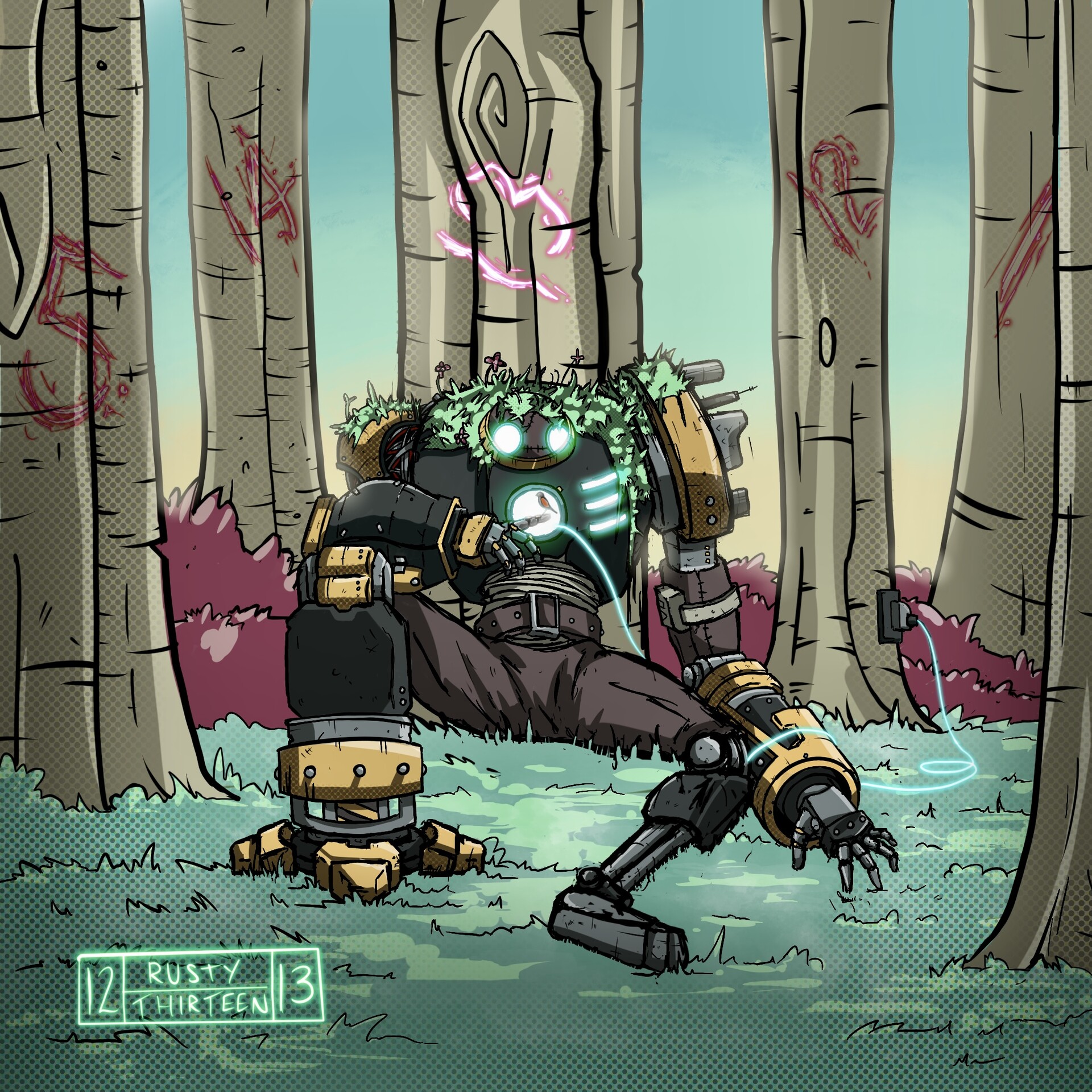 ArtStation - Inktober 12 Rusty + 13 Thirteen