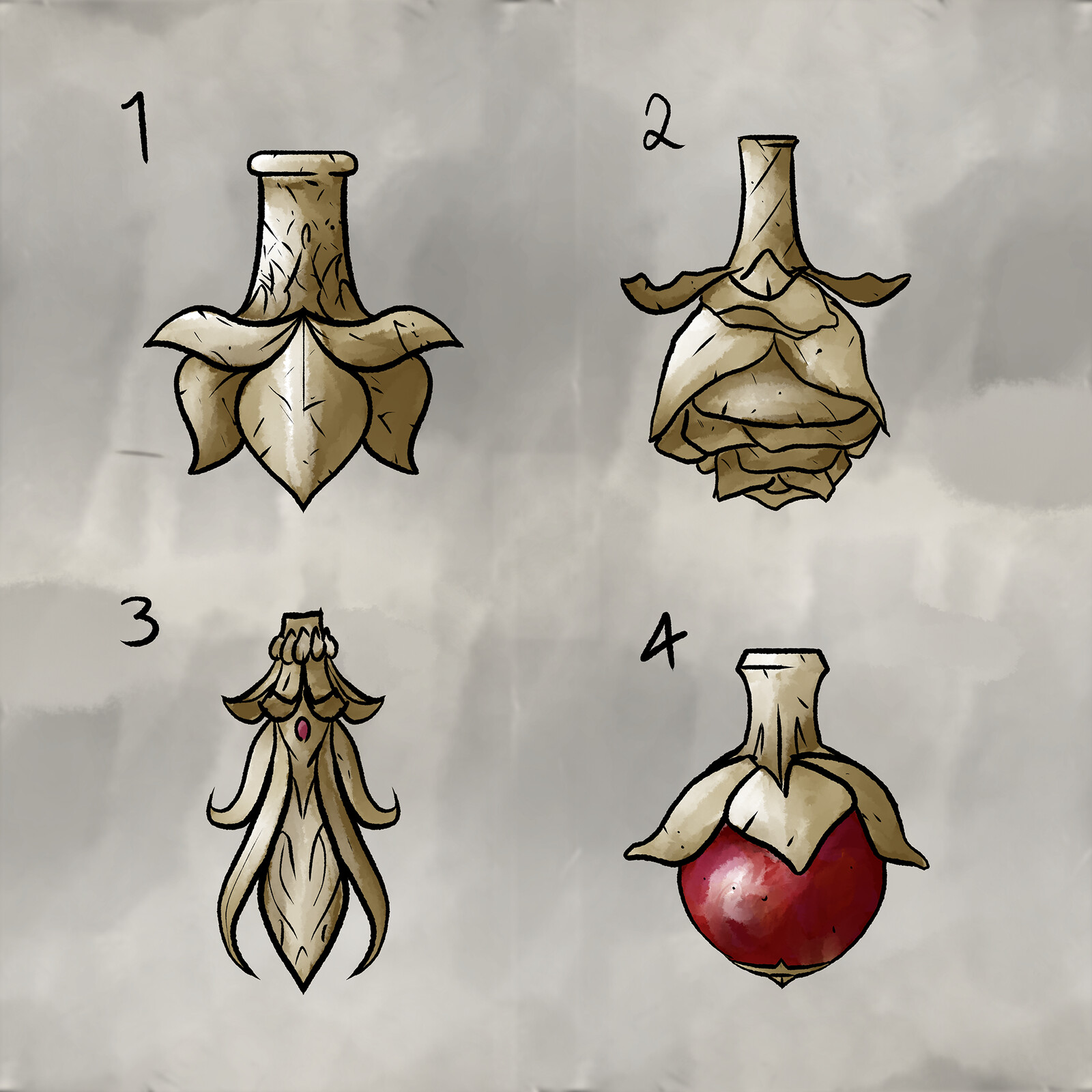 Warden Spear Pommel Sketches