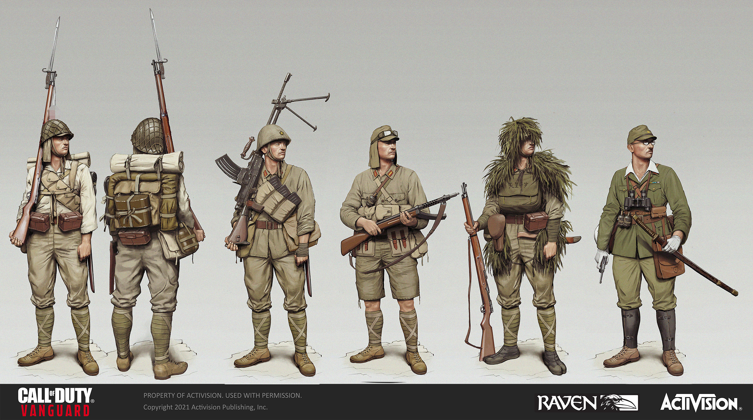 Rick Zeng Call of Duty Vanguard Japanese Troops Character Concept Art