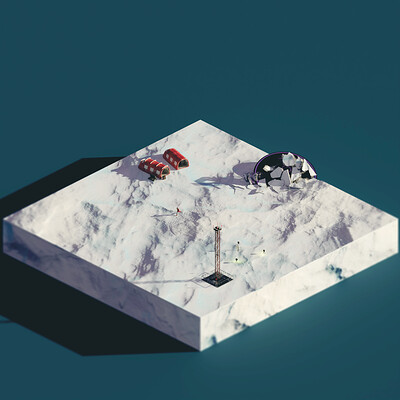 The Arctic disaster - Isometric 3D Art