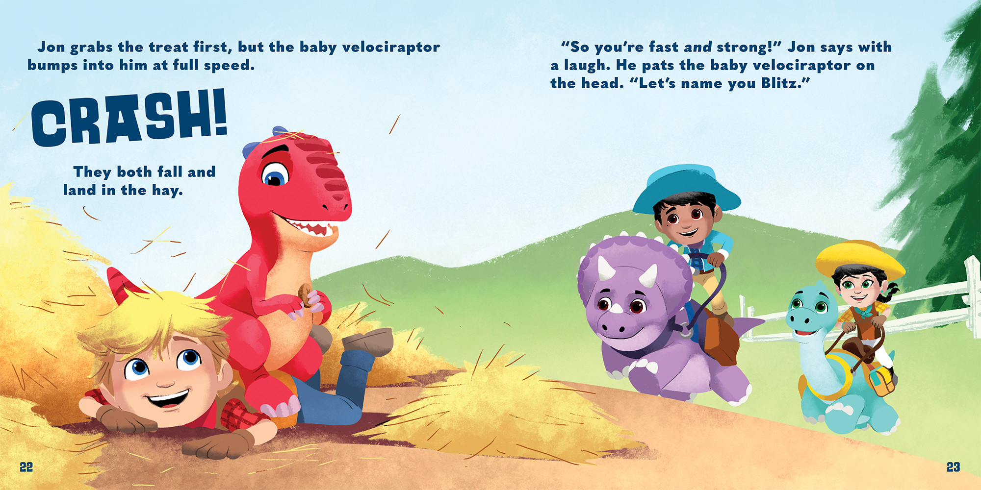 Dino Ranch Blitz Breaks Loose Spread (Published by Scholastic Inc.)
