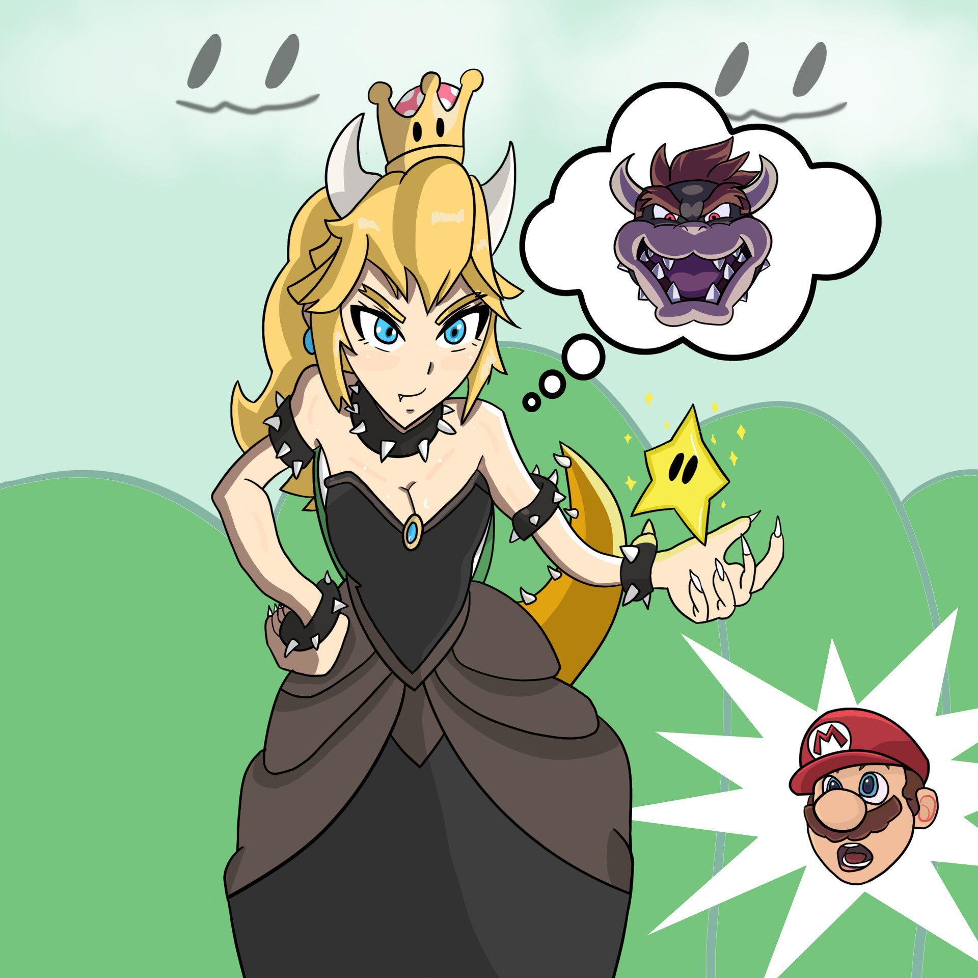 Artstation Bowsette Fanart