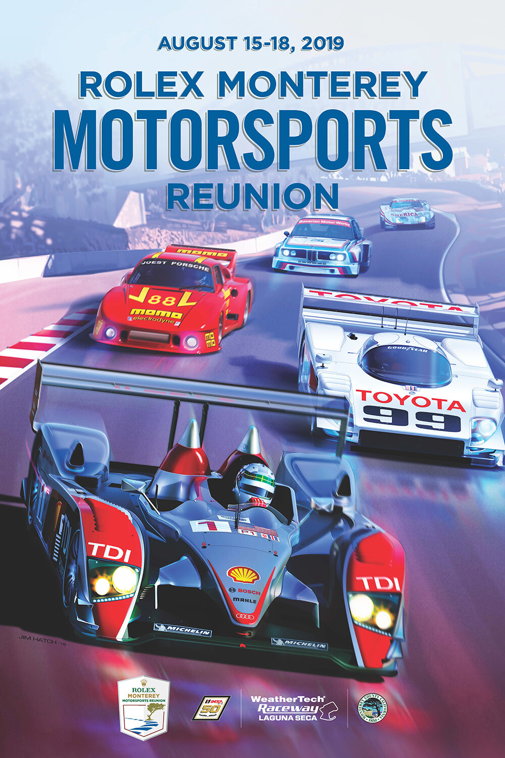 Rolex Monterey Motorsports Reunion Poster and Program cover. 
