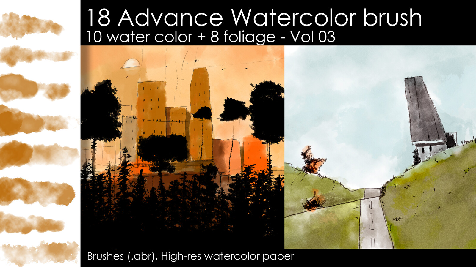 18 Advance watercolor brush