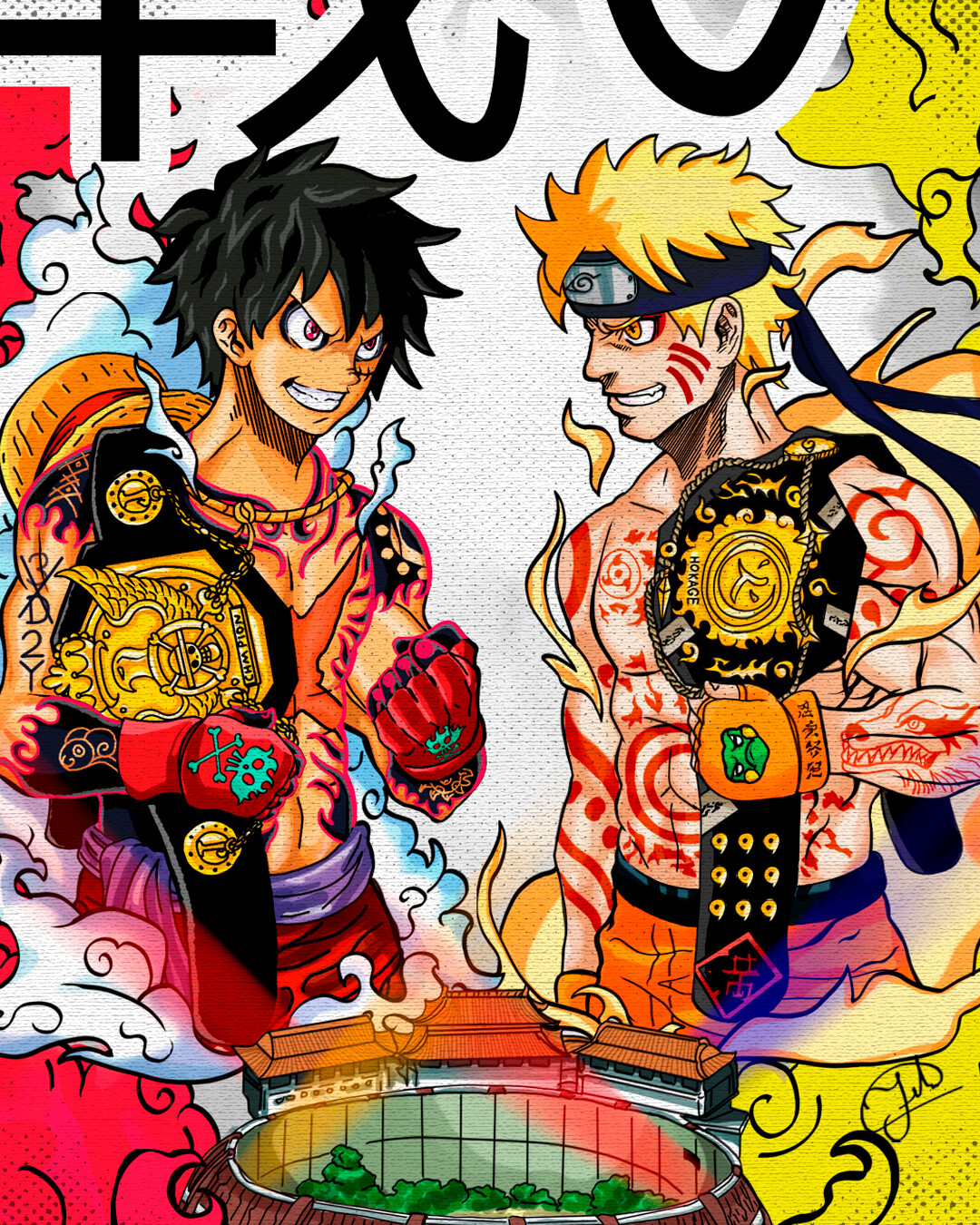 ArtStation - One Piece x Naruto fanart