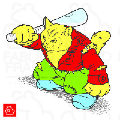 Alley cat Isometric Character