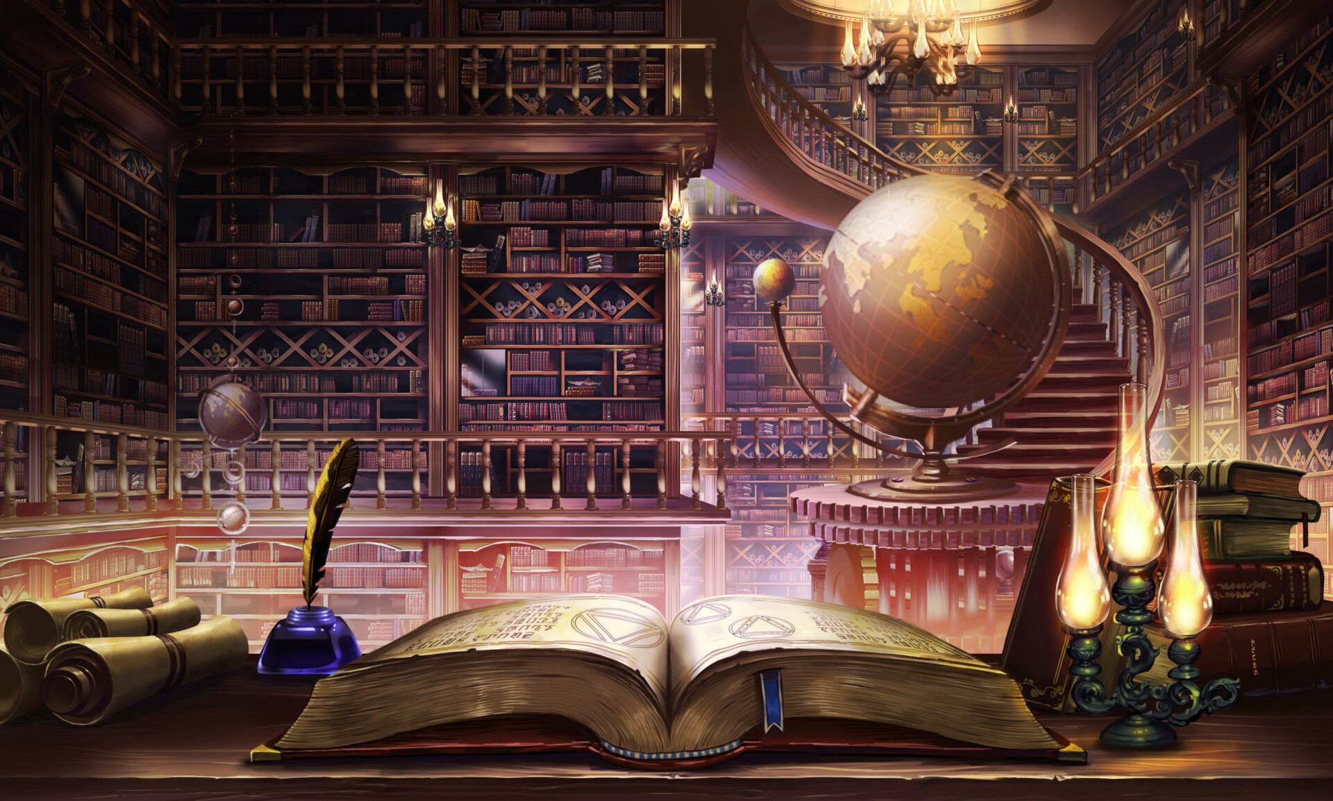4K Fantasy Library Wallpapers  Background Images