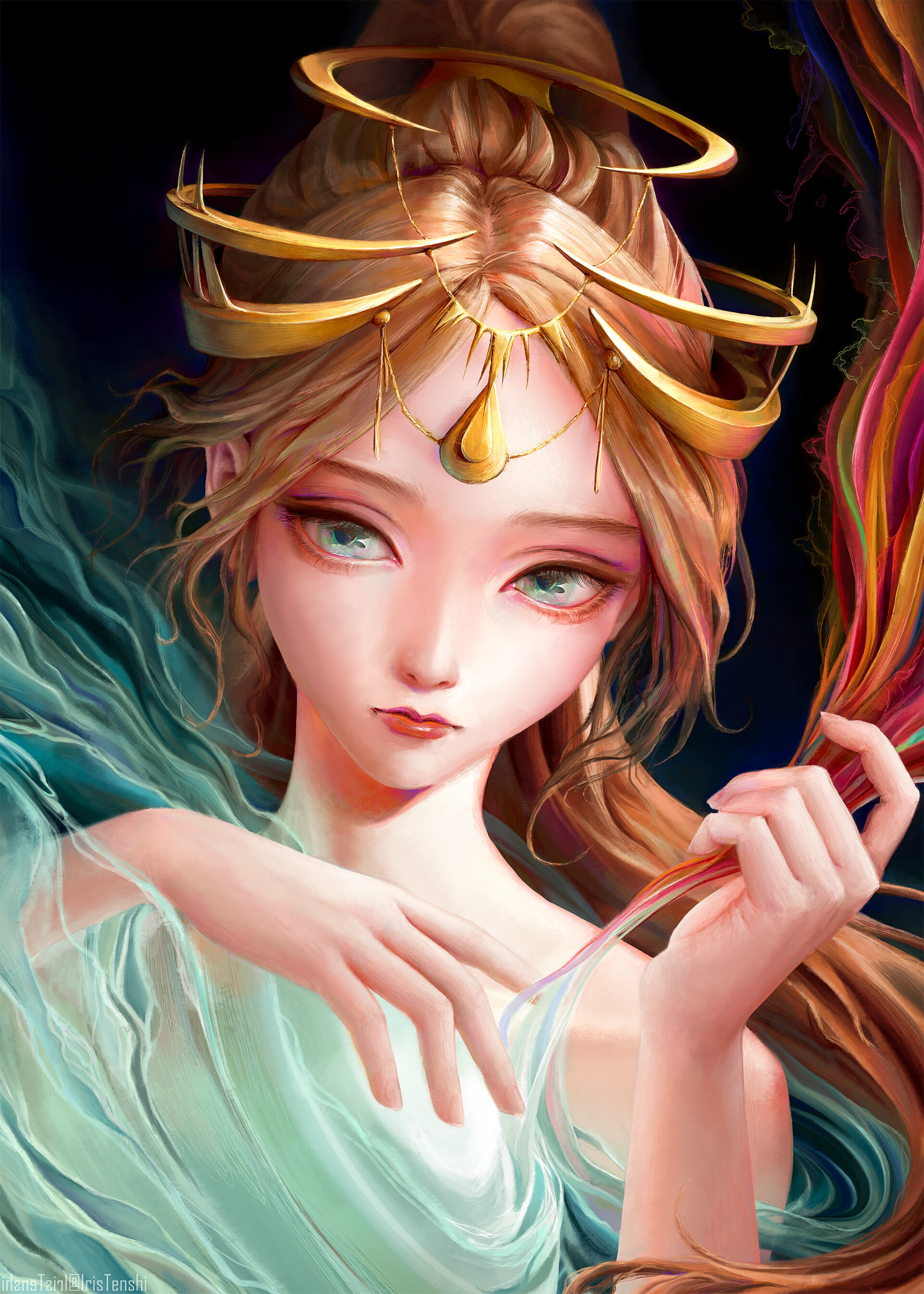 ArtStation Iris The Greek goddess of the rainbow