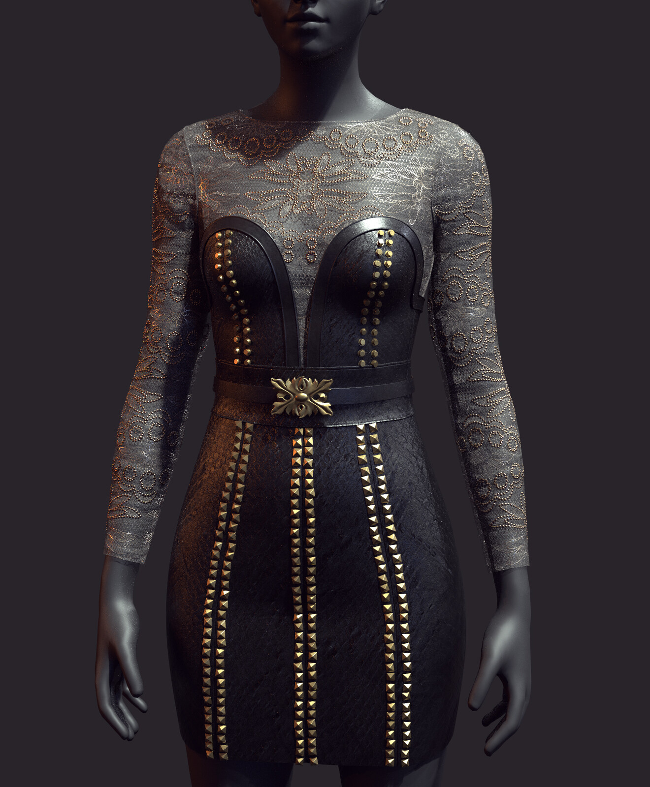Leather Dress (real time)