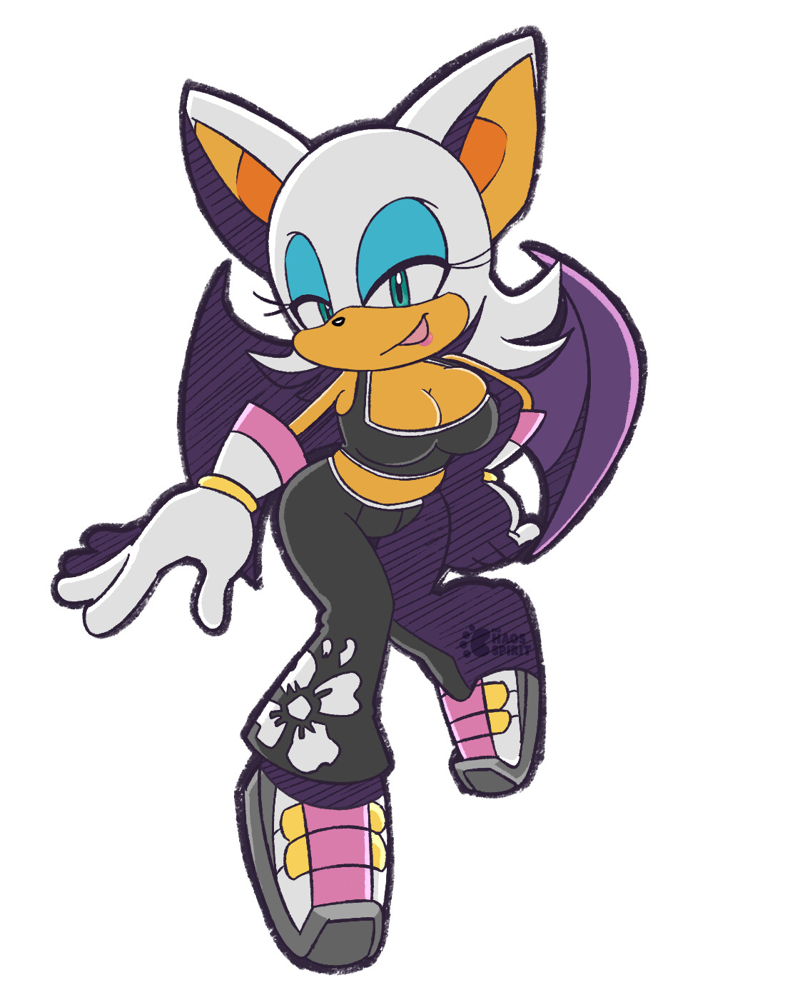 Rouge The Bat sonic riders style COMMISSION.