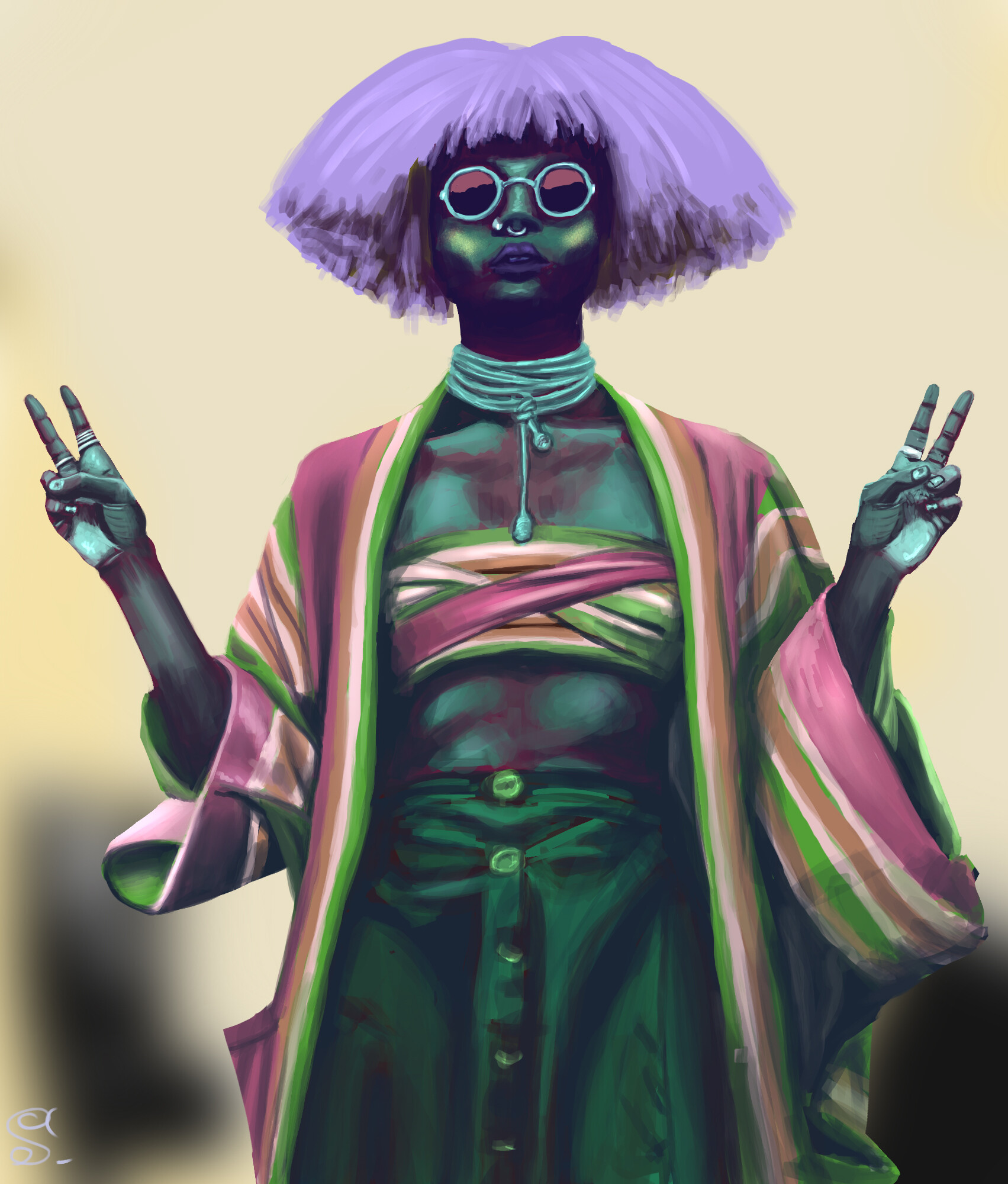 ArtStation - девушка с хаером
