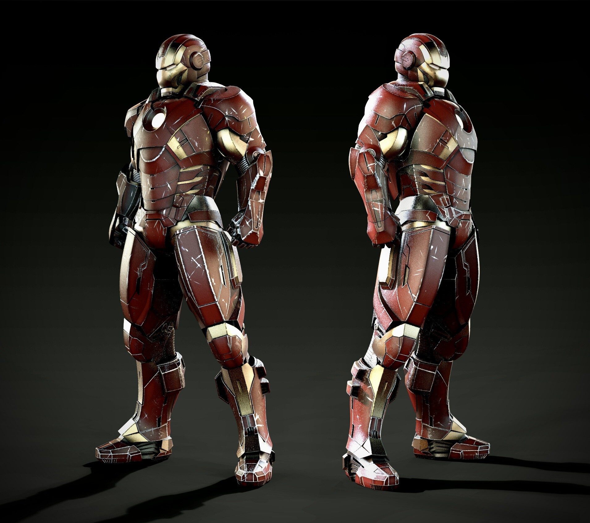 Iron Man 3 - Hall of Armor Mark XXI (21) 1/9th Scale Action Hero Vignette Model Kit Statue, image size:1910x1694
