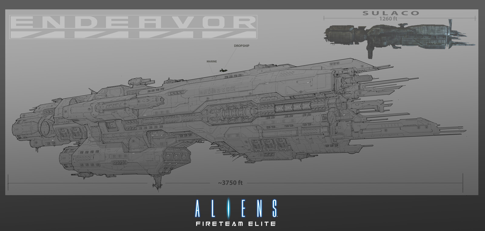 Bryan Flynn Endeavor Ship Aliens Fire Team Elite 0502