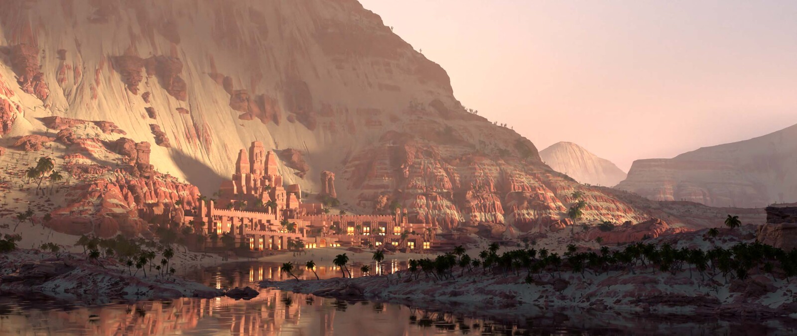 Desert Ruins - 3D render and clip
